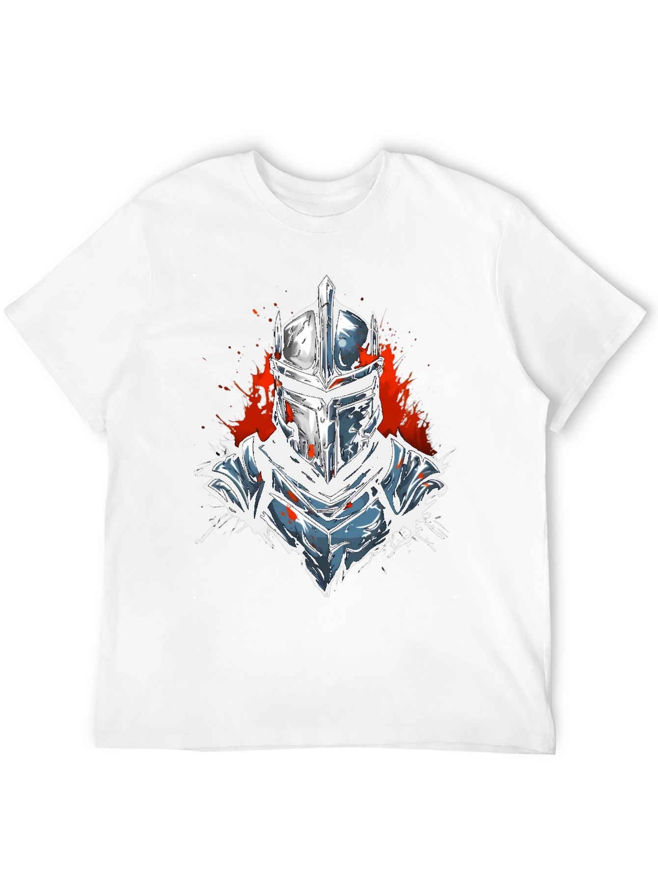 Knight Helmet Graphic Black T-Shirt