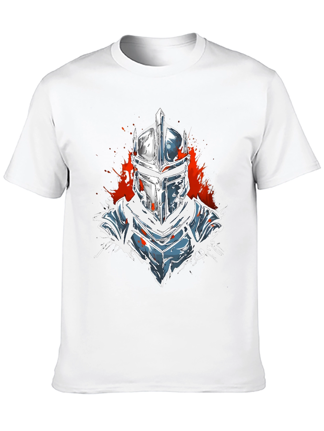 Knight Helmet Graphic Black T-Shirt