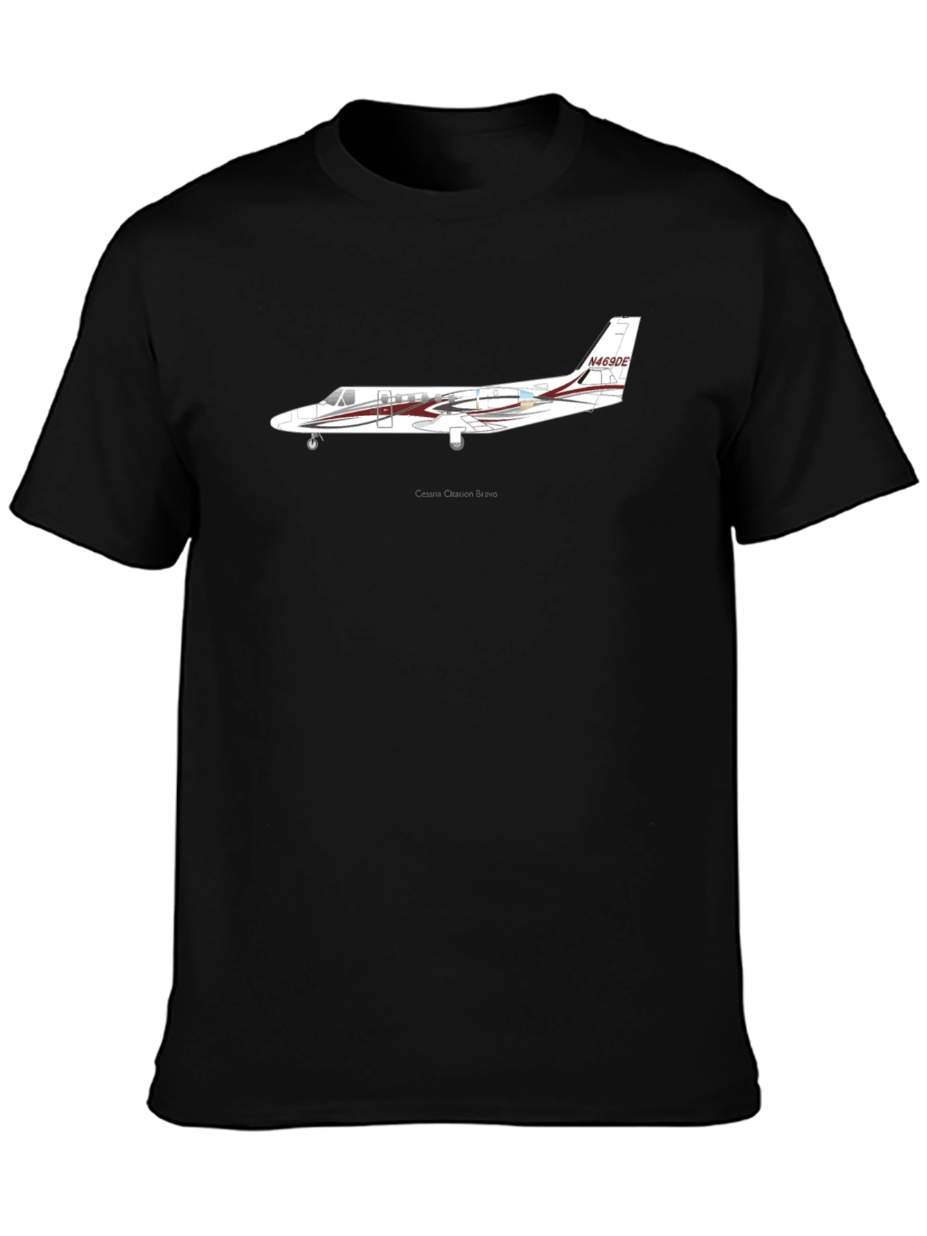 Airplane Graphic Black Tee - Aviation Enthusiast