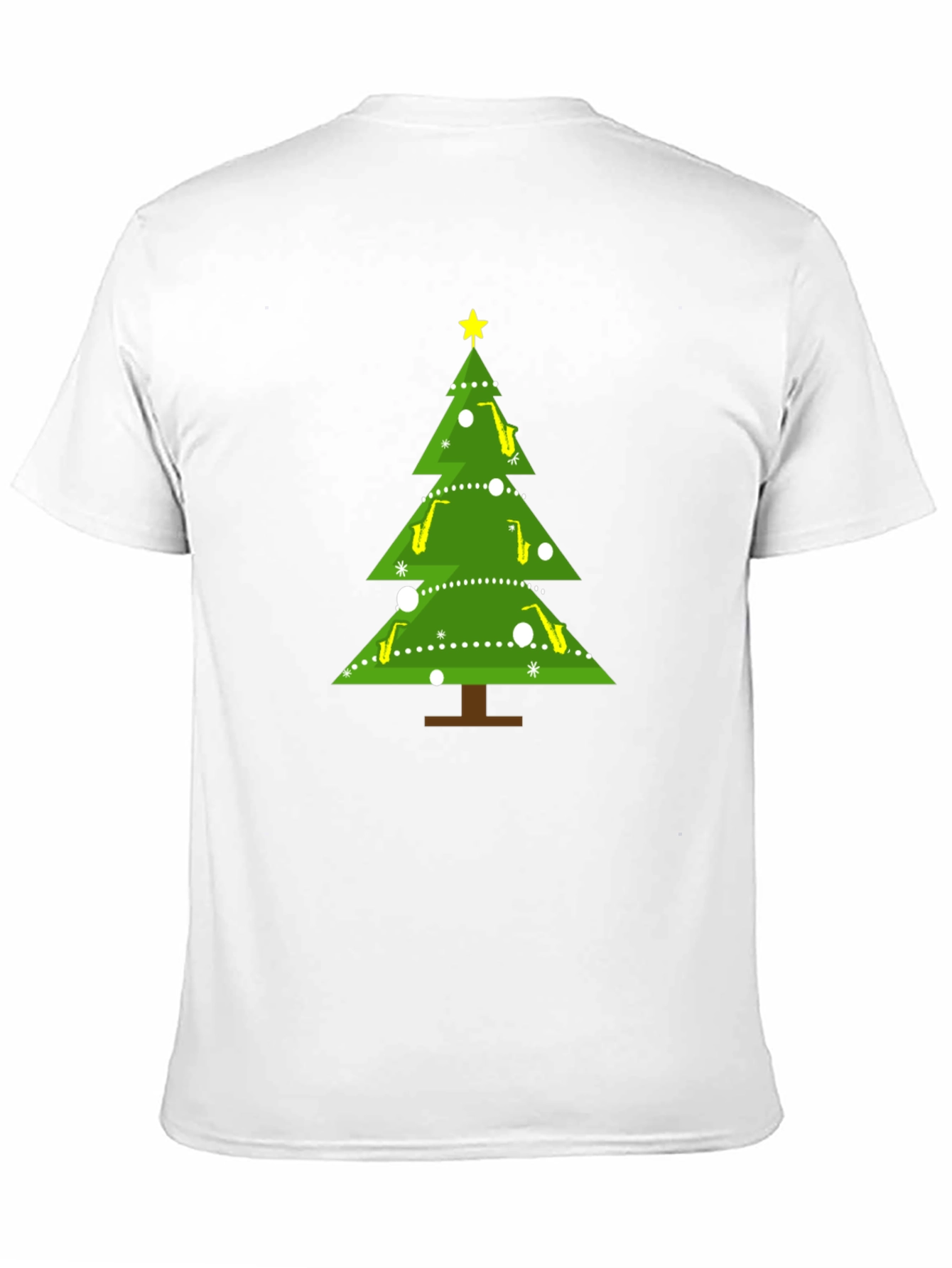 Saxophone Christmas Tree Holiday T-Shirt
