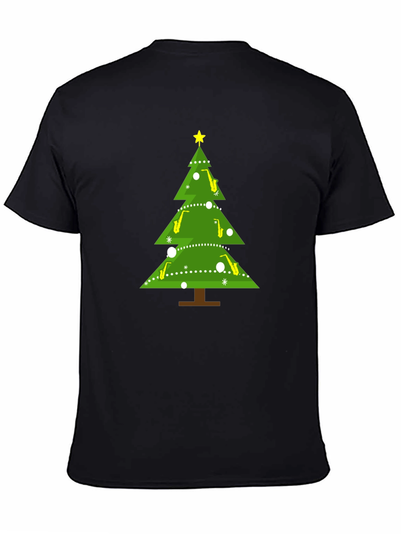 Saxophone Christmas Tree Holiday T-Shirt