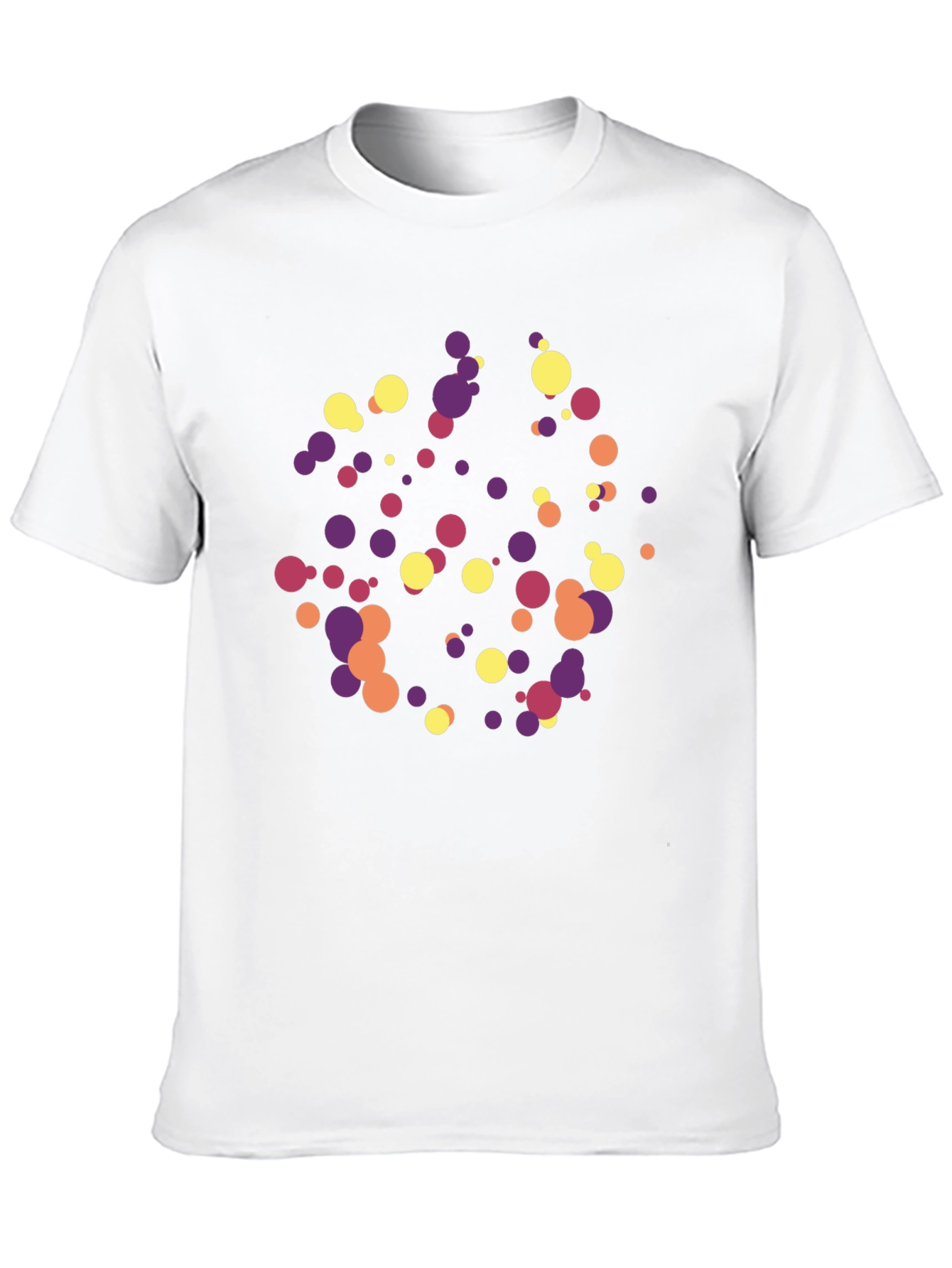 Abstract Dot Pattern Black Tee