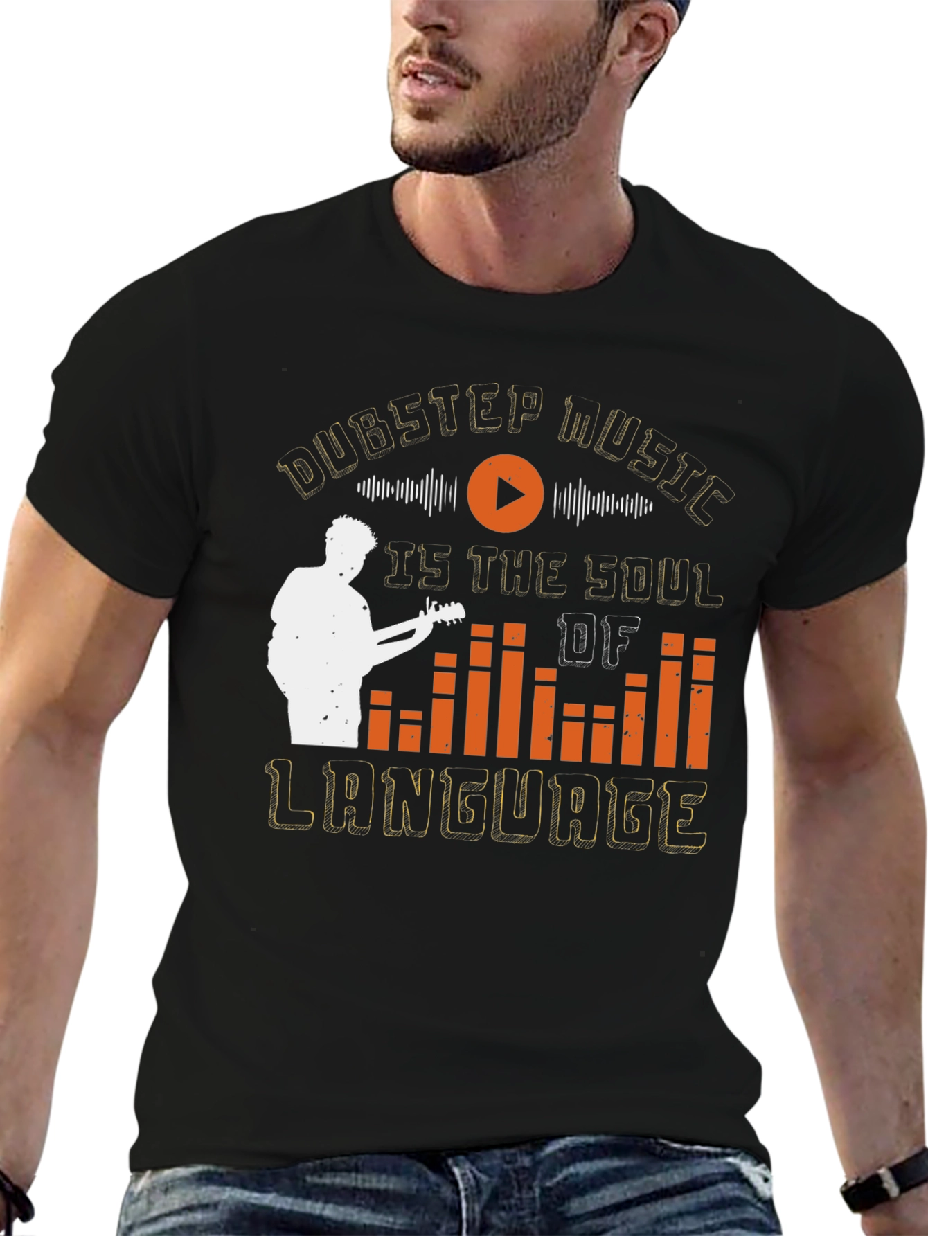 Dubstep Music Soul Language Graphic Tee - Black