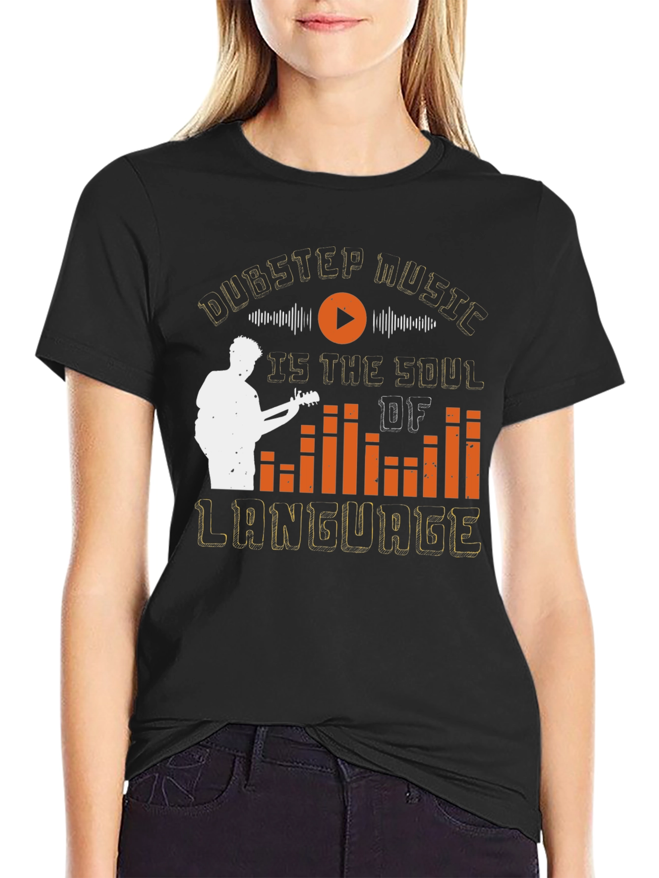 Dubstep Music Soul Language Graphic Tee - Black