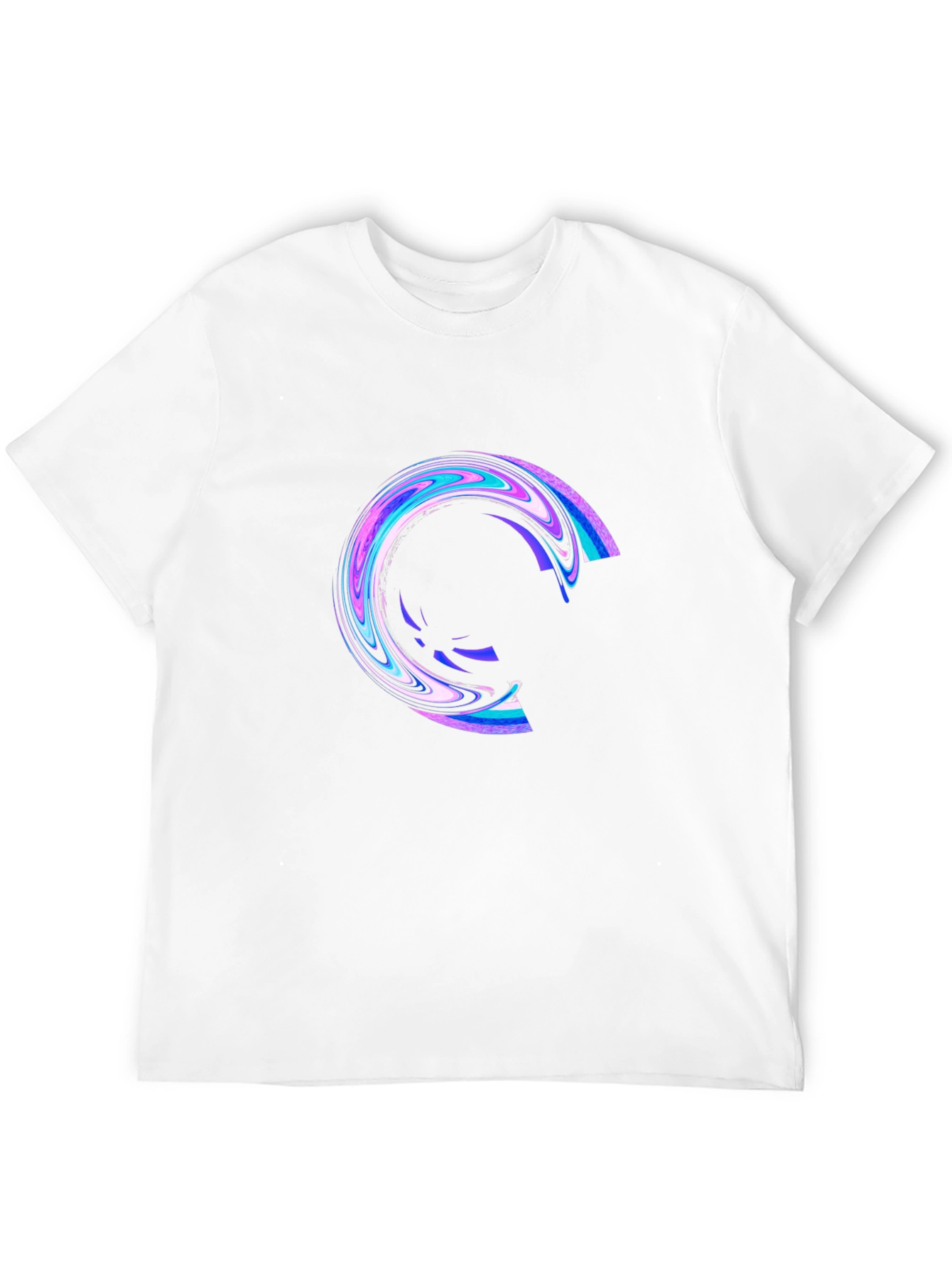 Mens Black T-Shirt with Abstract Circle Design