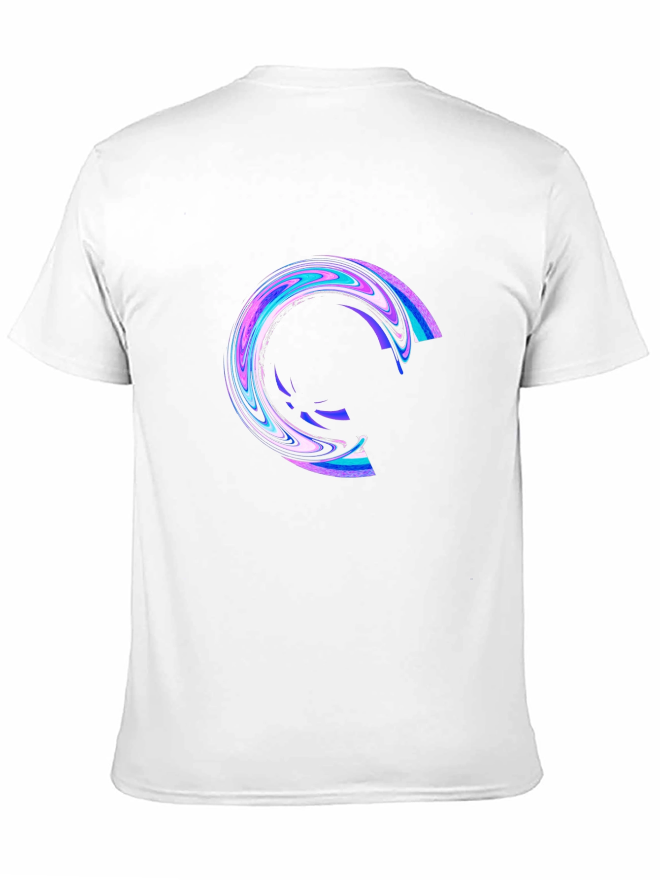 Mens Black T-Shirt with Abstract Circle Design