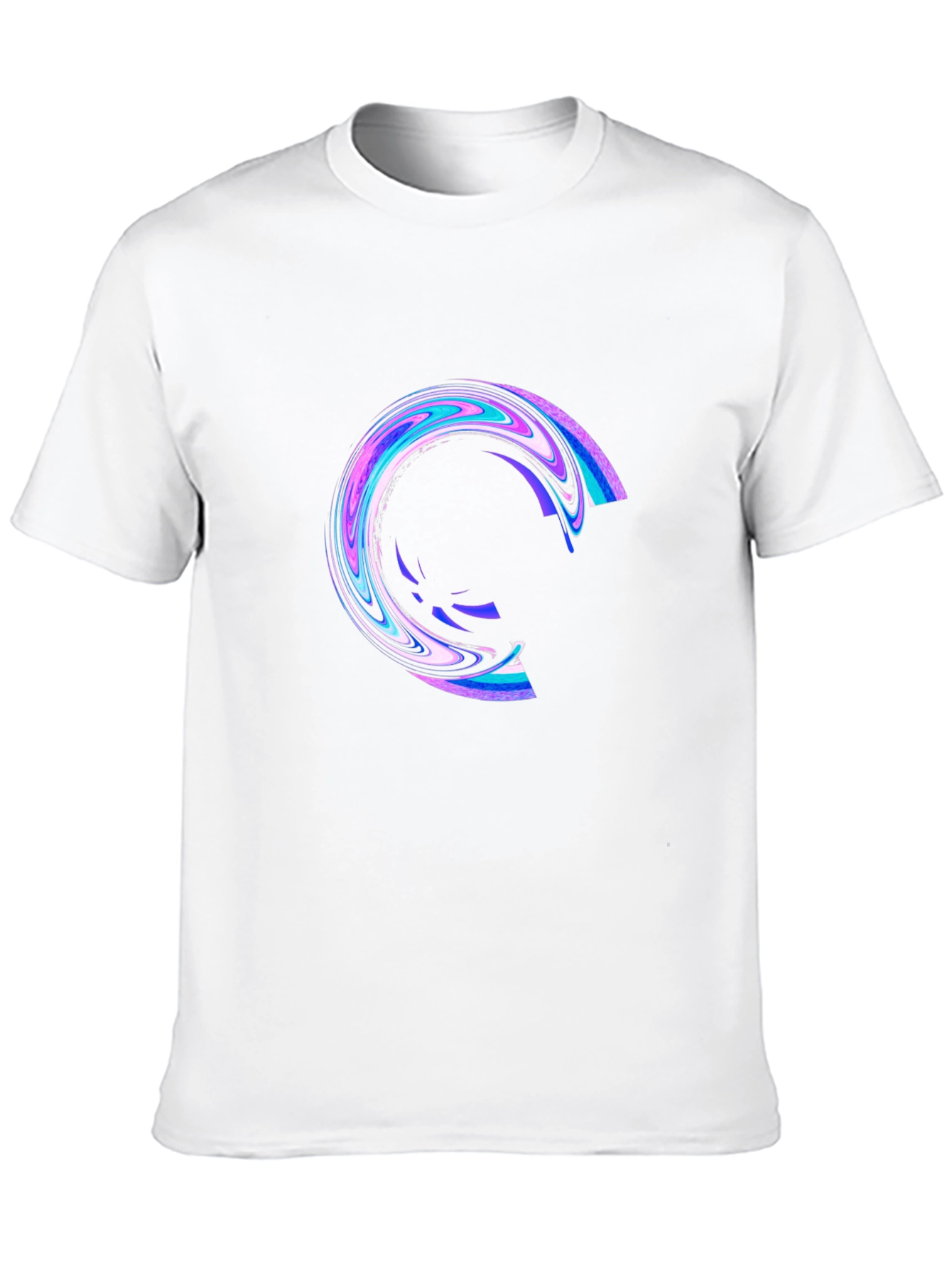 Mens Black T-Shirt with Abstract Circle Design