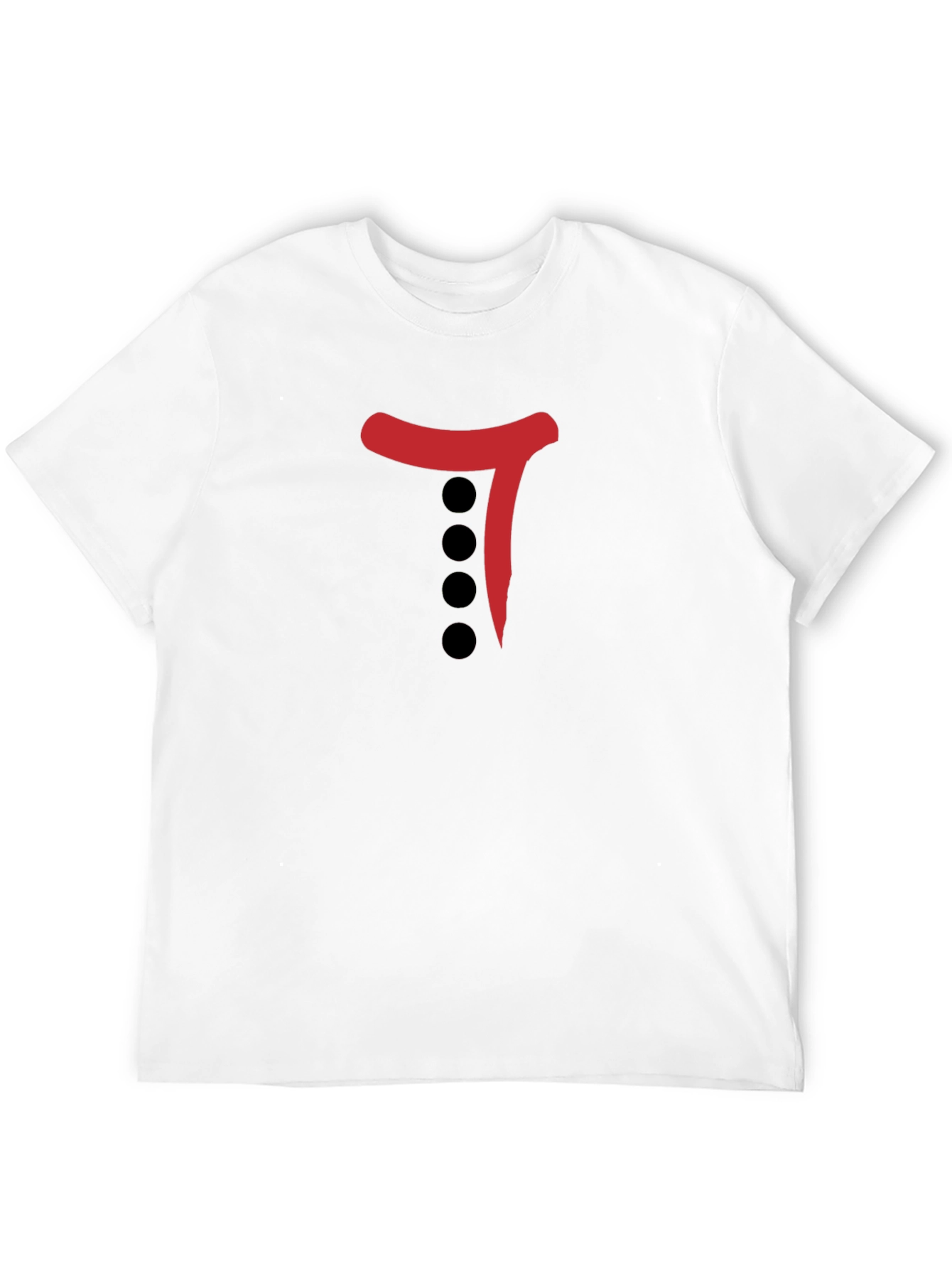 Black T-Shirt with Red & Black Graphic Print