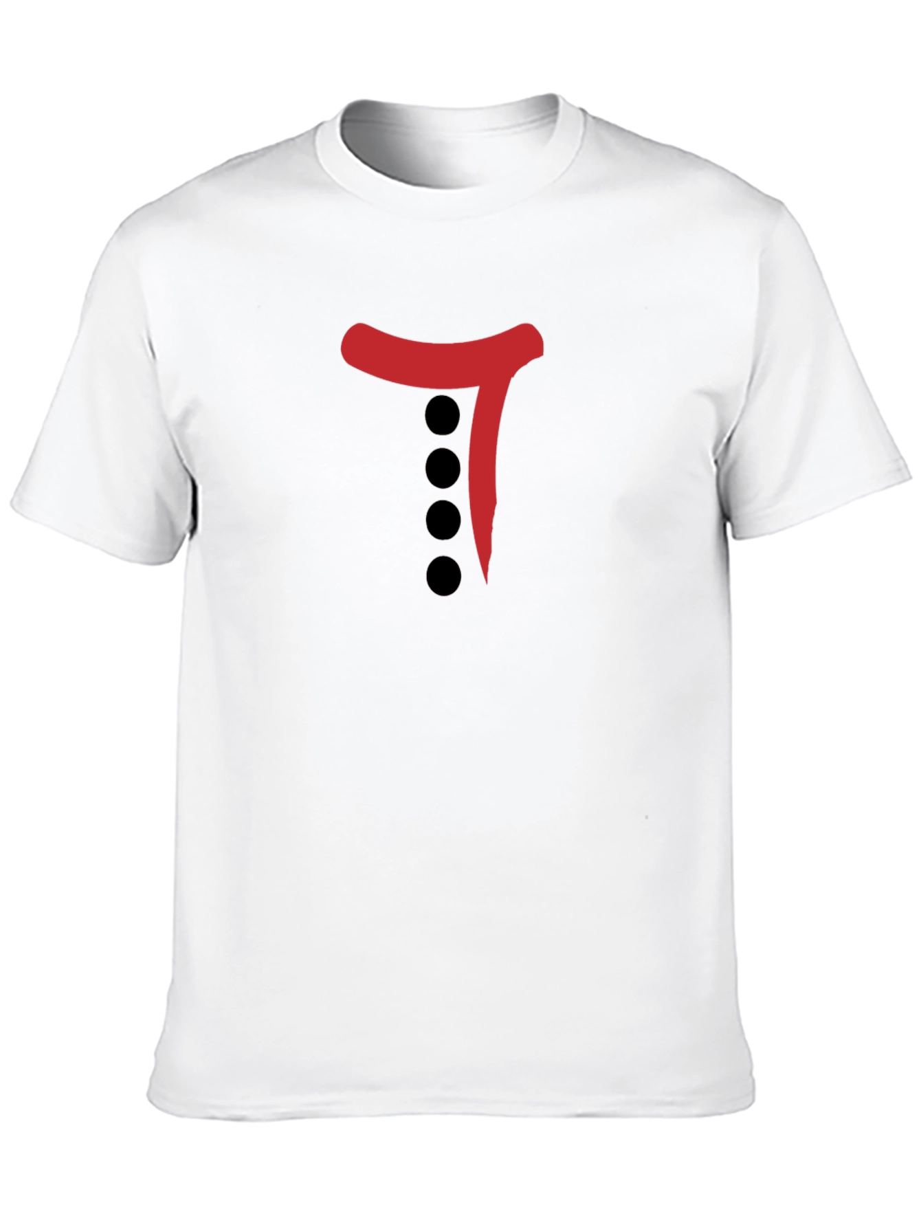 Black T-Shirt with Red & Black Graphic Print