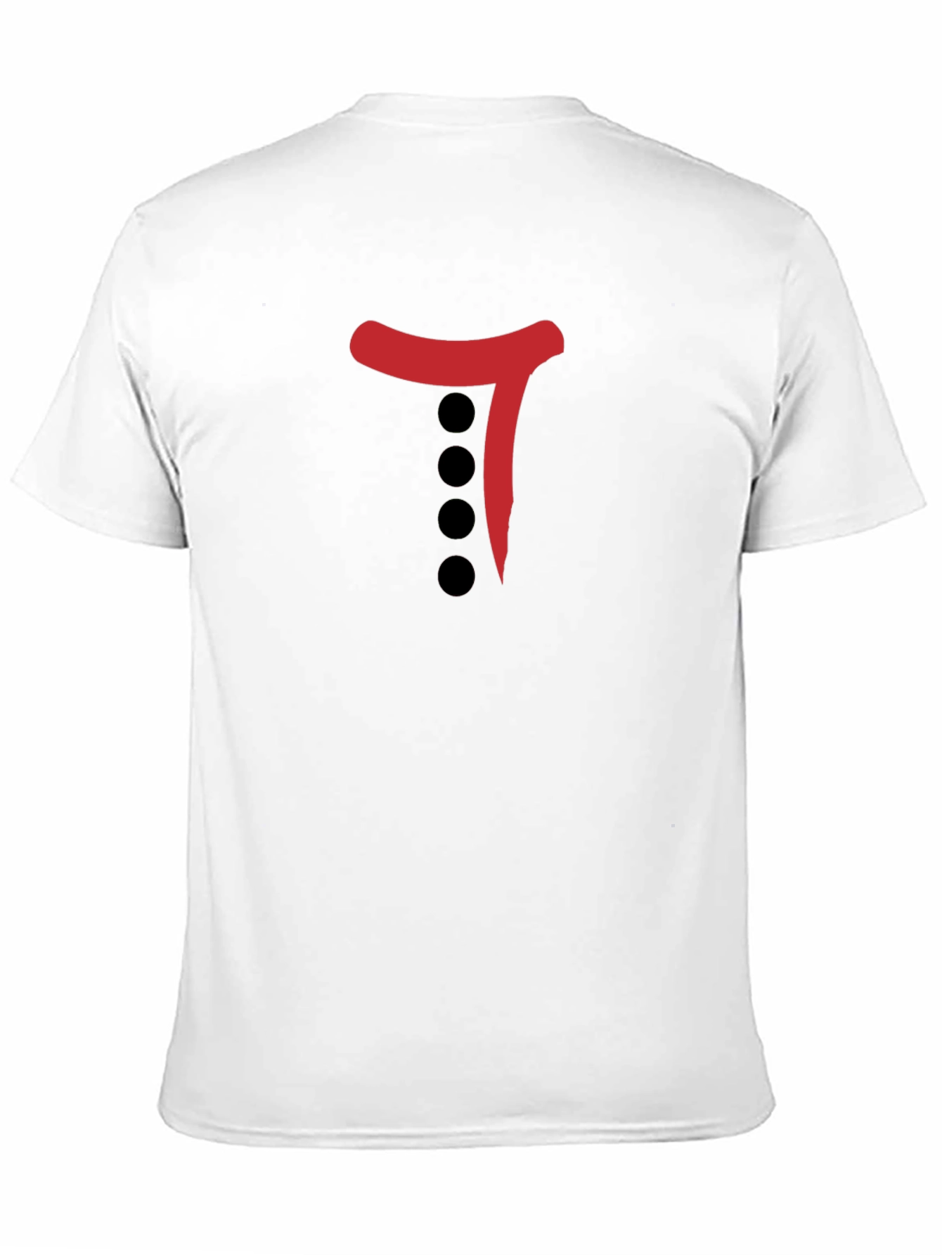 Black T-Shirt with Red & Black Graphic Print
