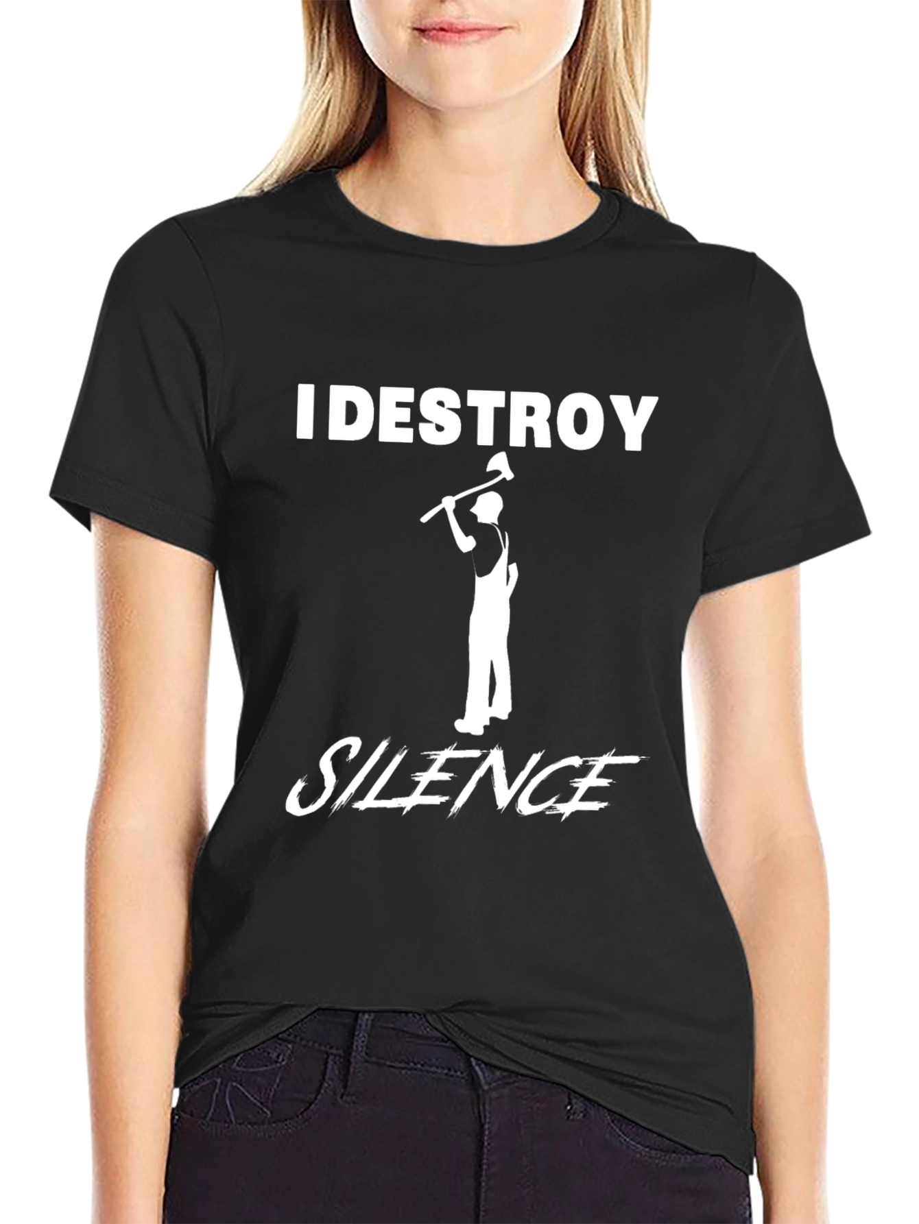 I Destroy Silence T-Shirt Lumberjack Axe Tee