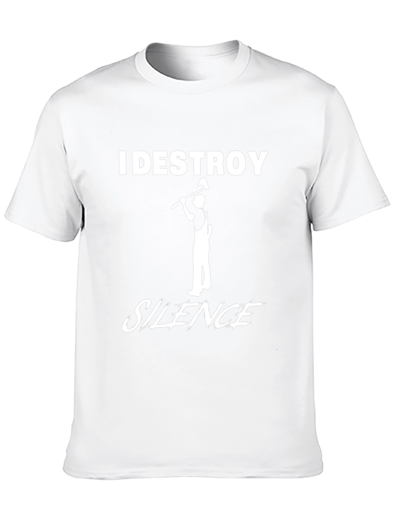 I Destroy Silence T-Shirt Lumberjack Axe Tee