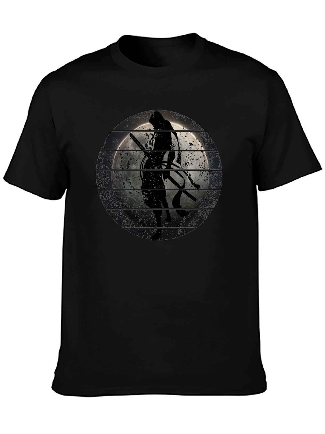 Ninja Silhouette T-Shirt - Moon Graphic Tee