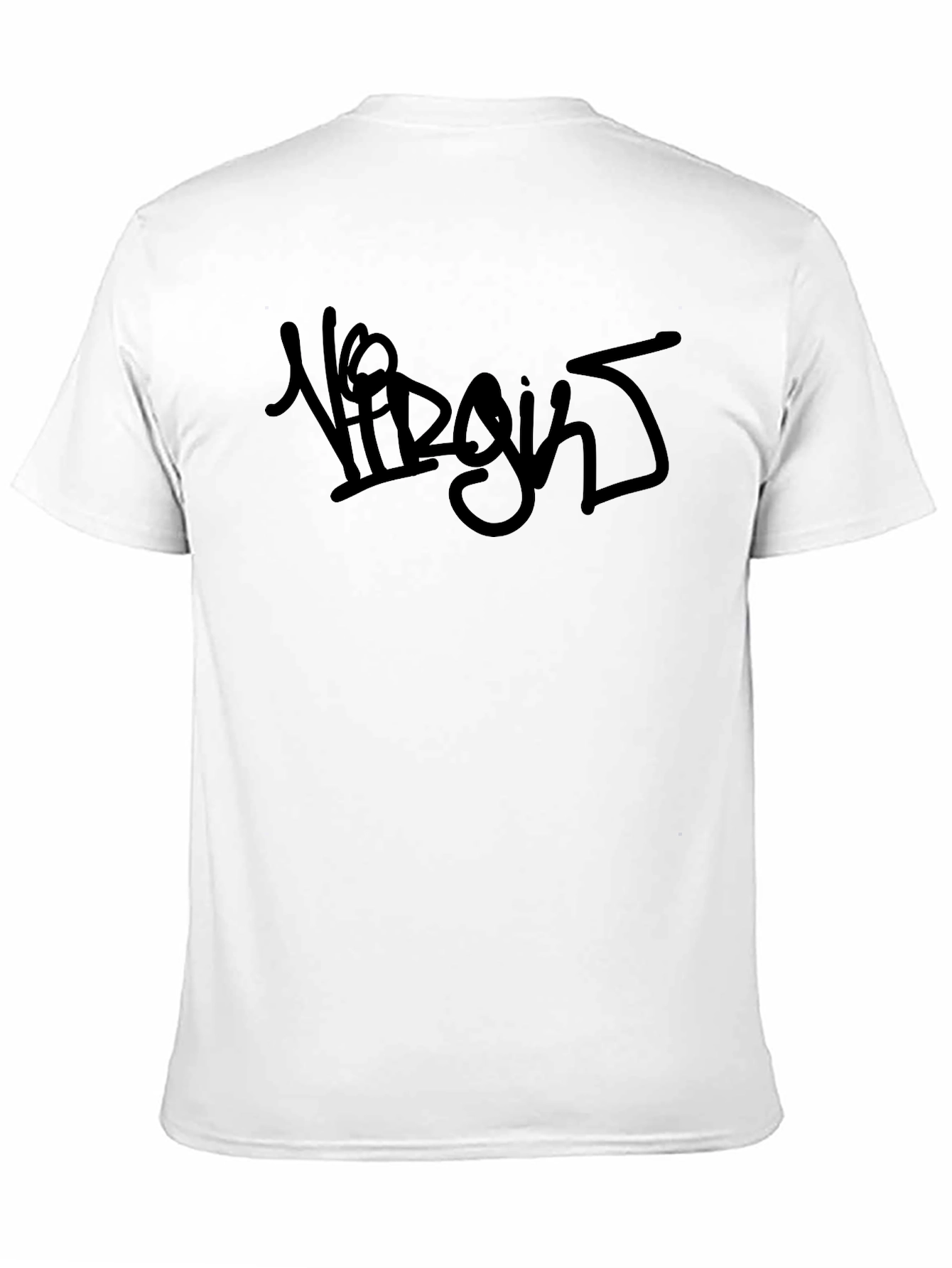 Black Virgin T-Shirt - Graffiti Style Print