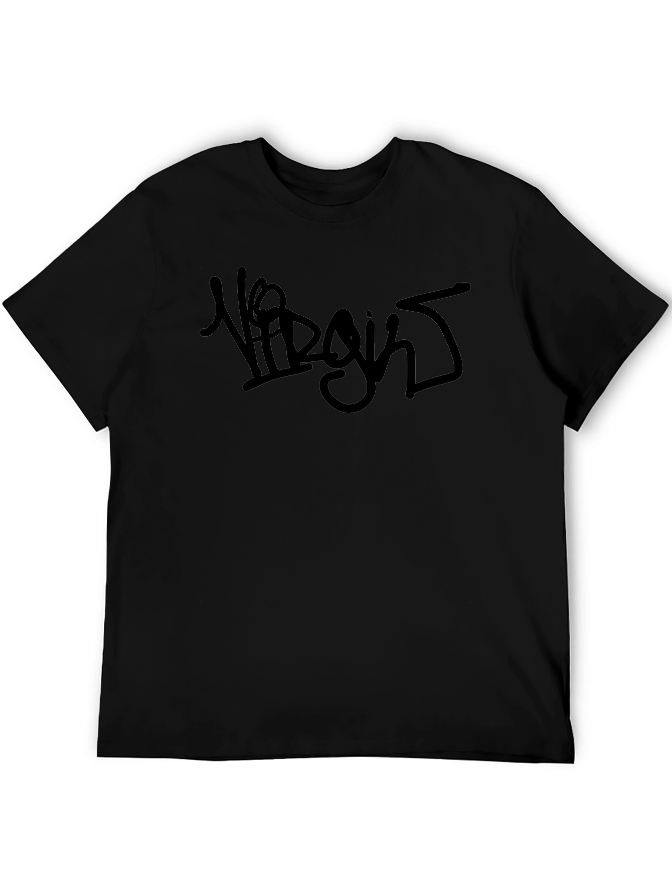 Black Virgin T-Shirt - Graffiti Style Print