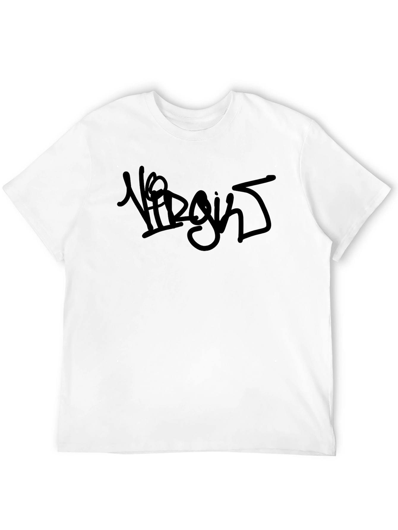 Black Virgin T-Shirt - Graffiti Style Print