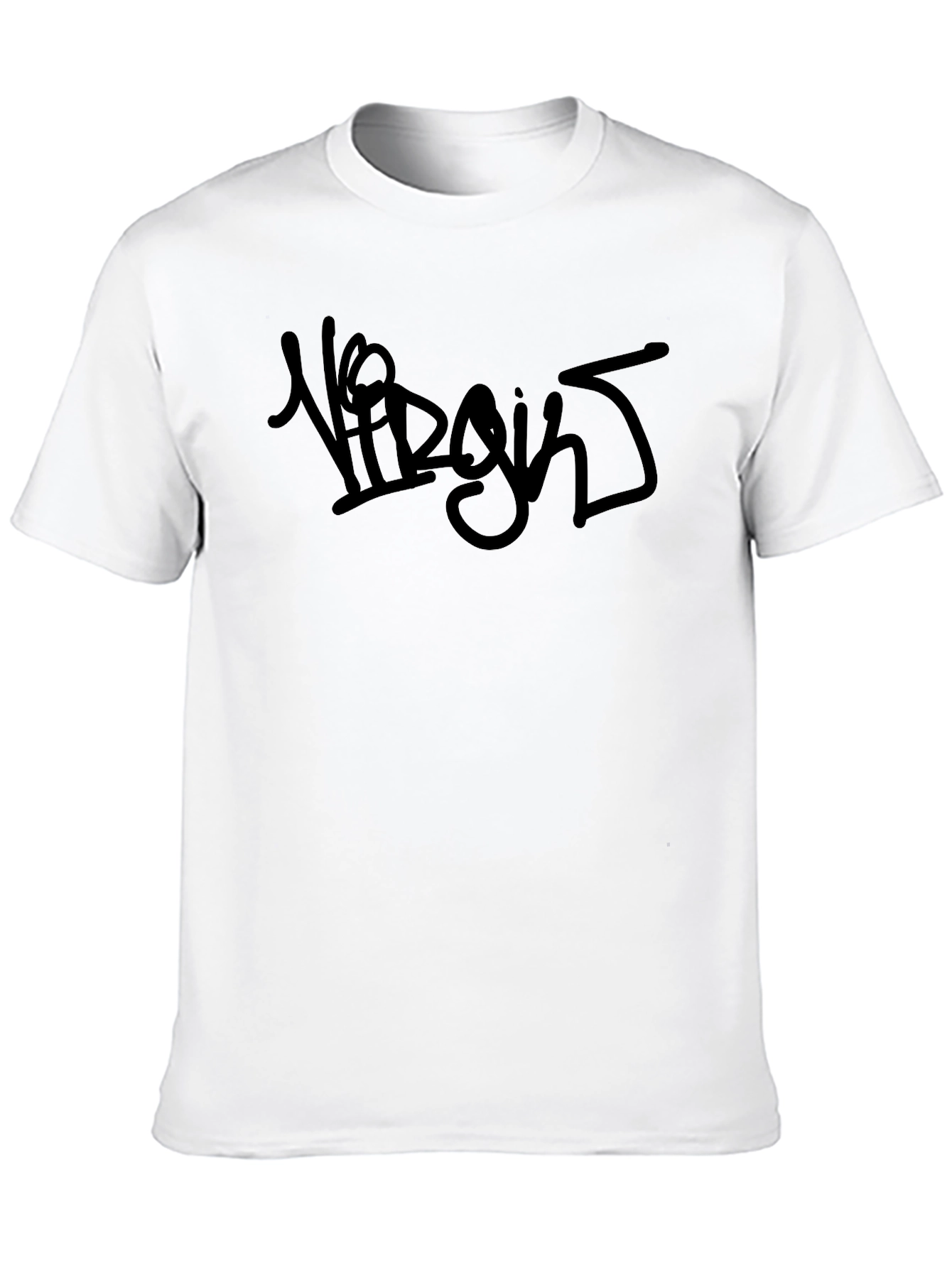 Black Virgin T-Shirt - Graffiti Style Print