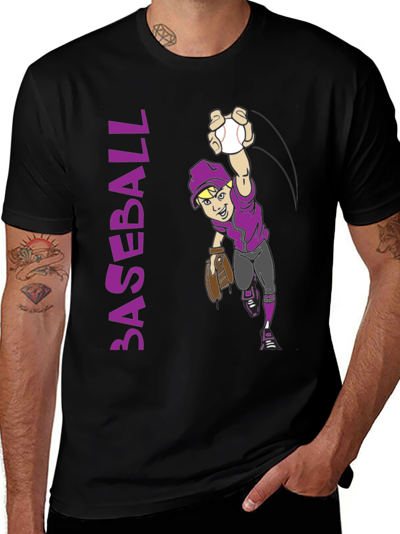 Baseball Player Graphic Tee