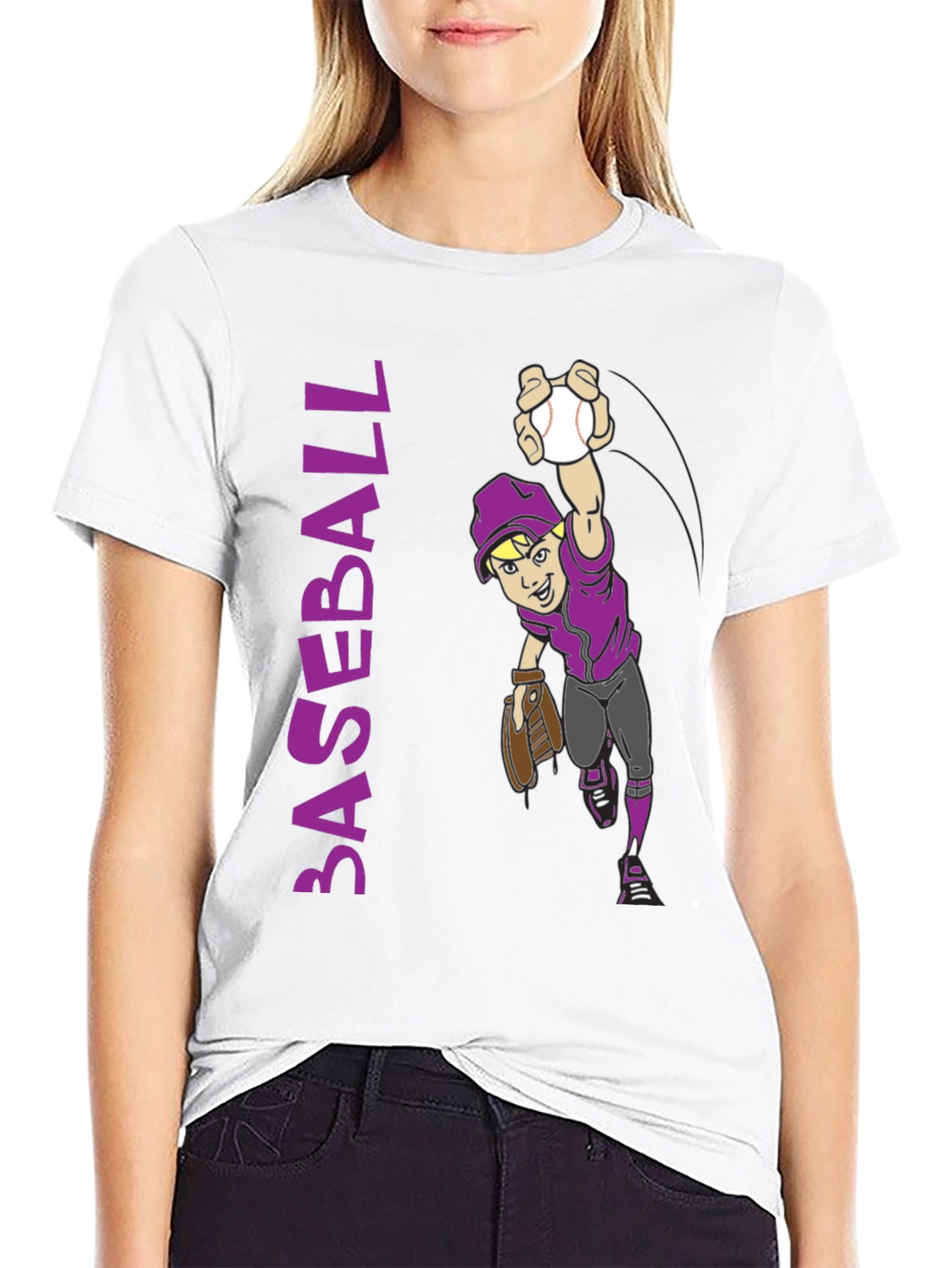 Baseball Player Graphic Tee