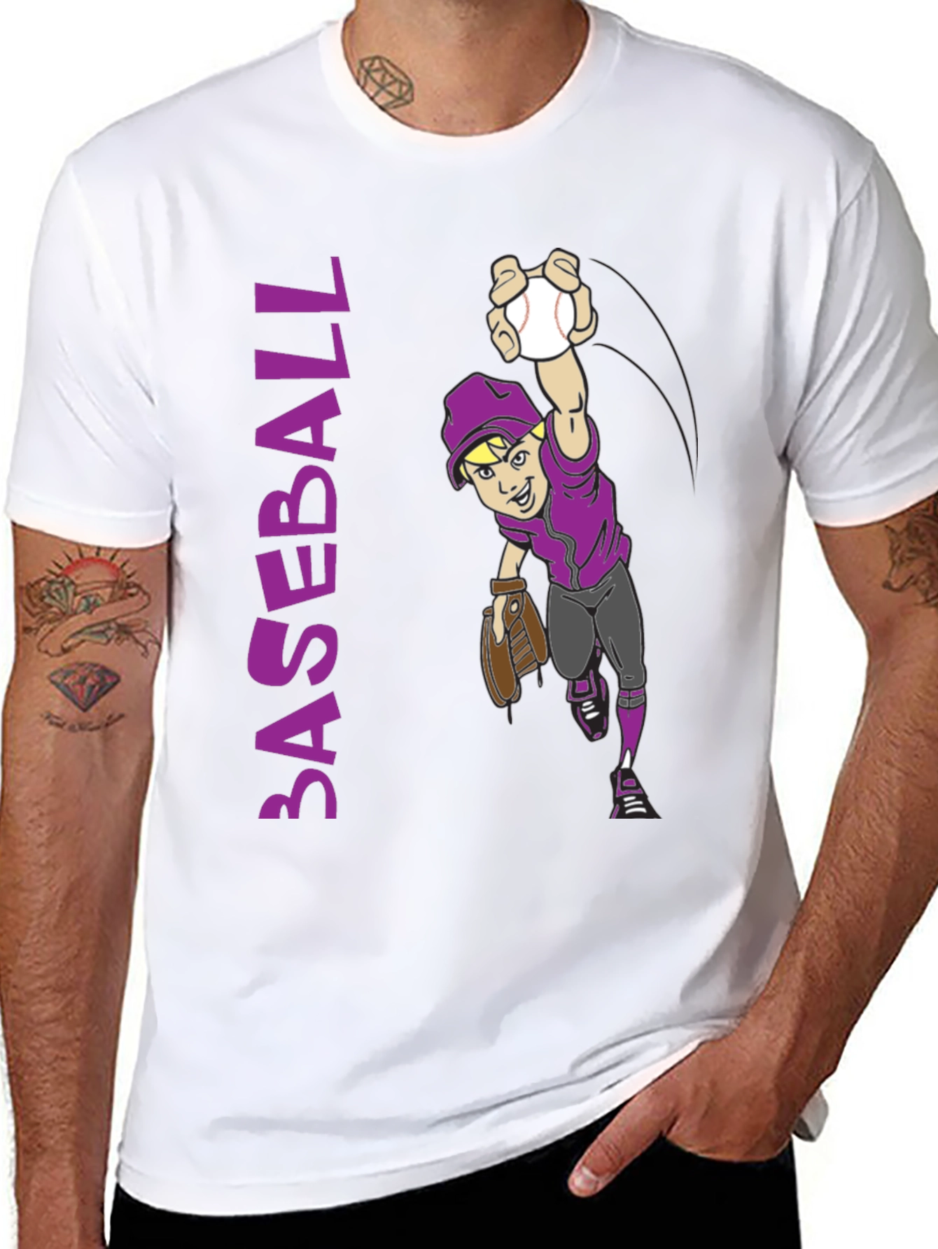 Baseball Player Graphic Tee