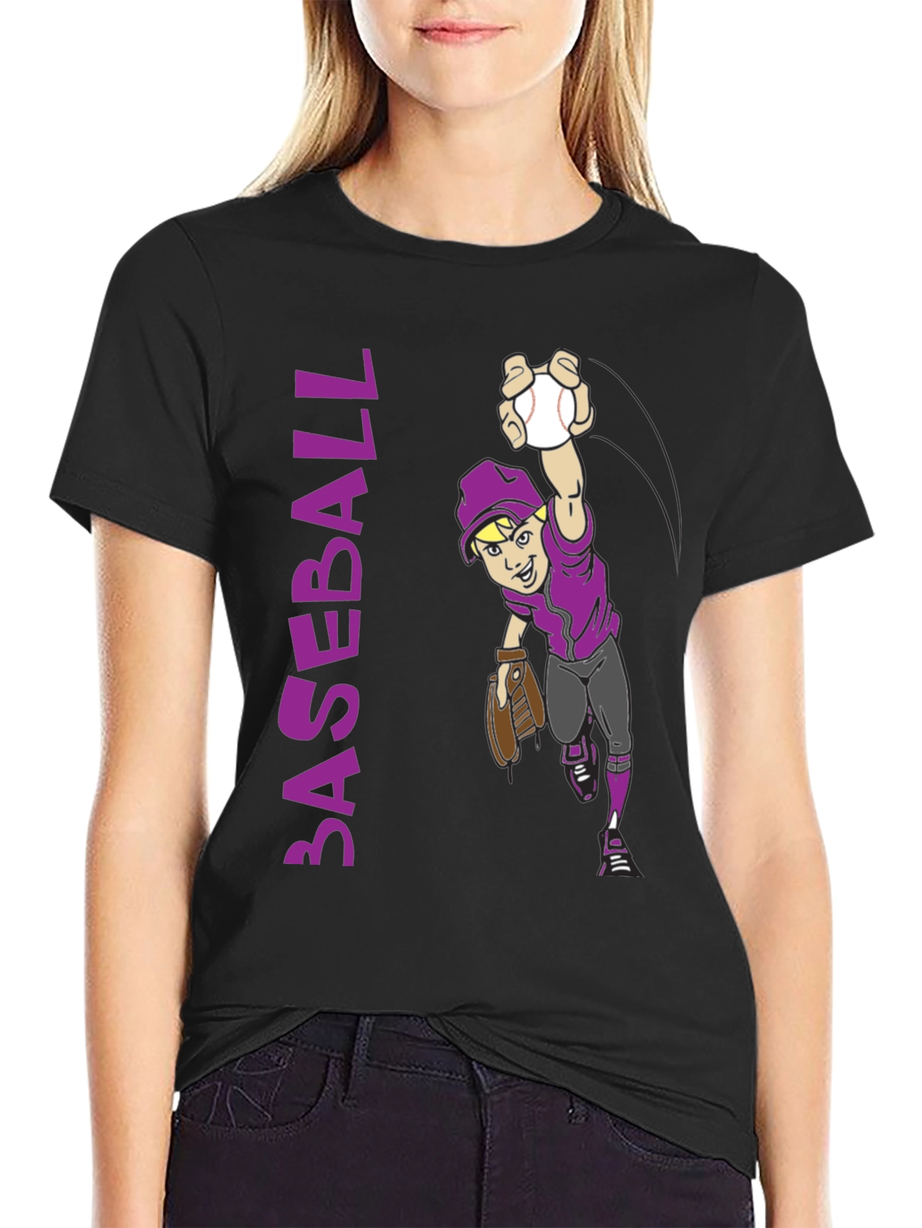 Baseball Player Graphic Tee