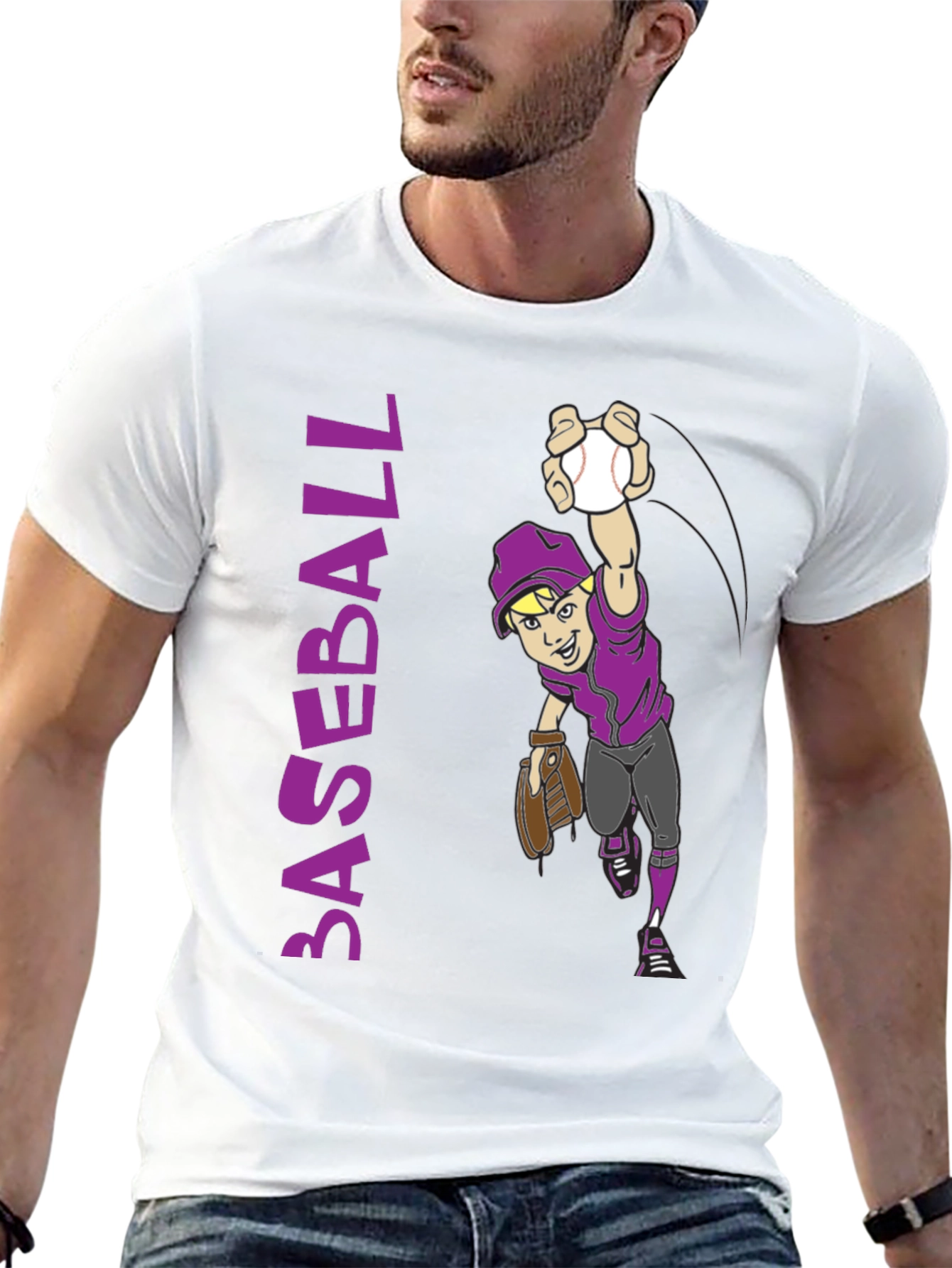 Baseball Player Graphic Tee
