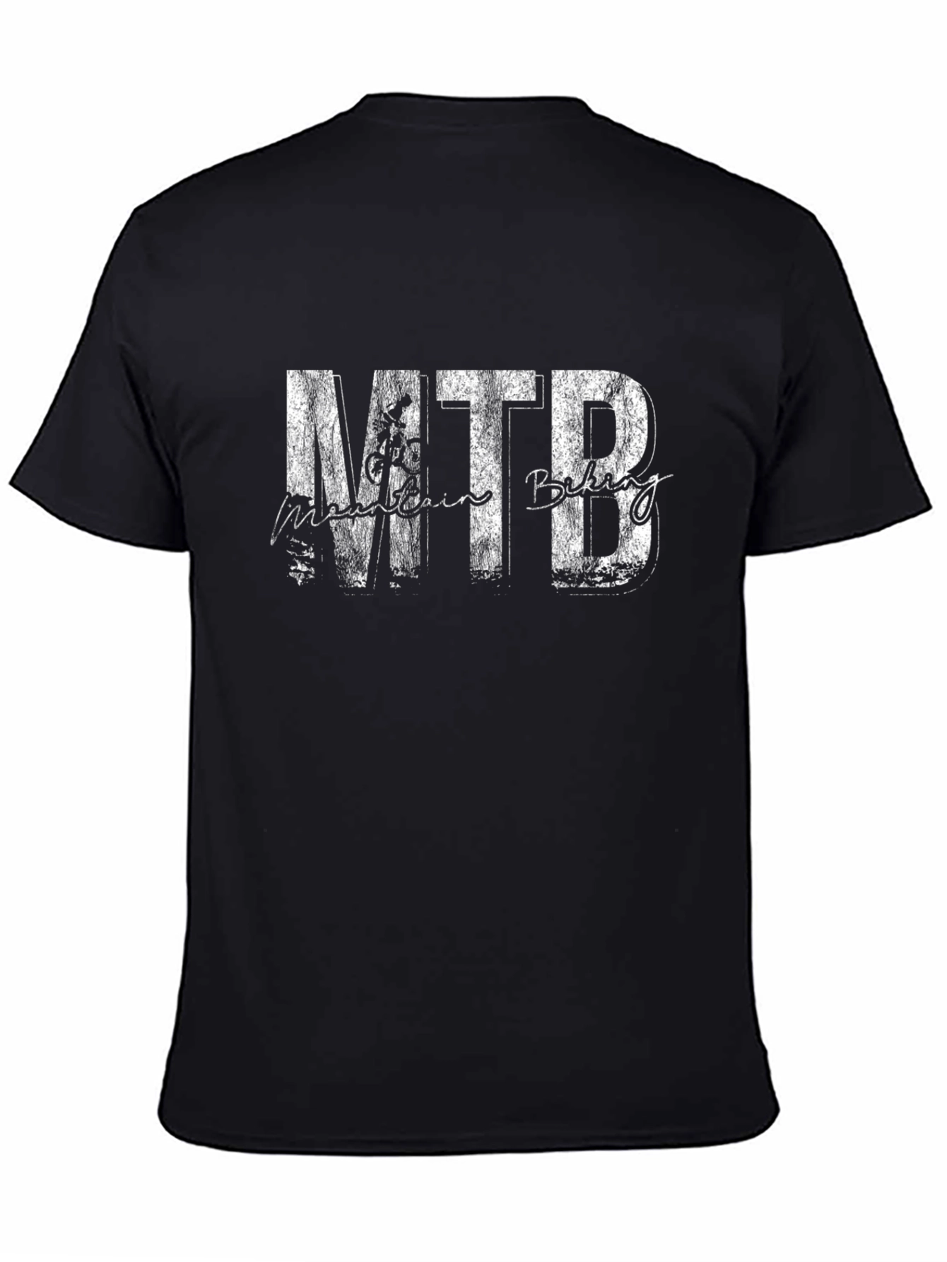 MTB Mountain Biking Graphic Tee - Black