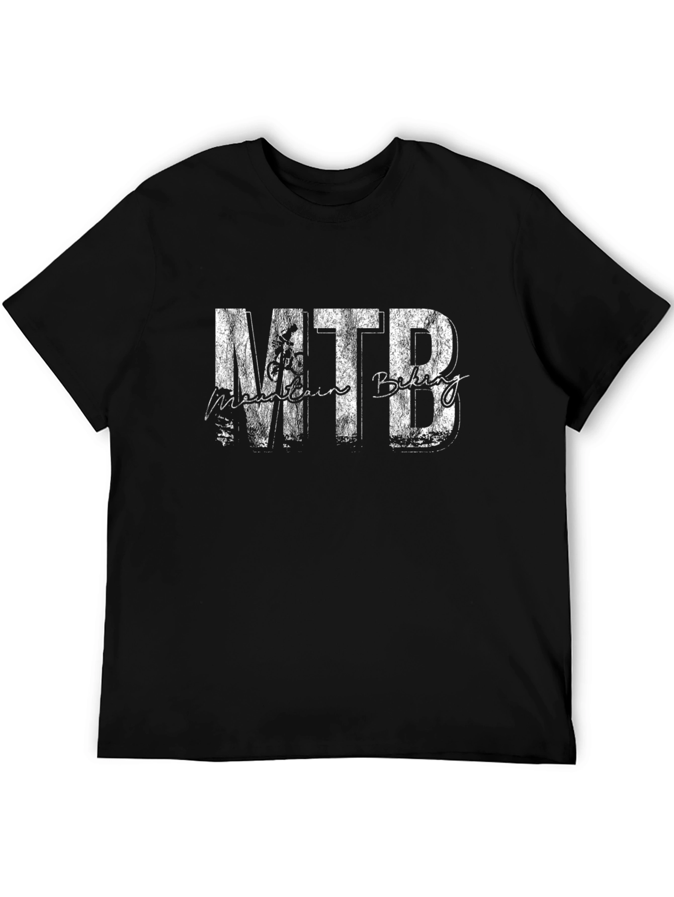 MTB Mountain Biking Graphic Tee - Black
