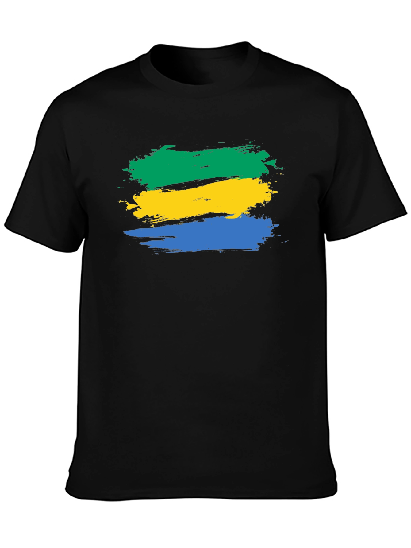 Gabon Flag Brushstroke T-Shirt