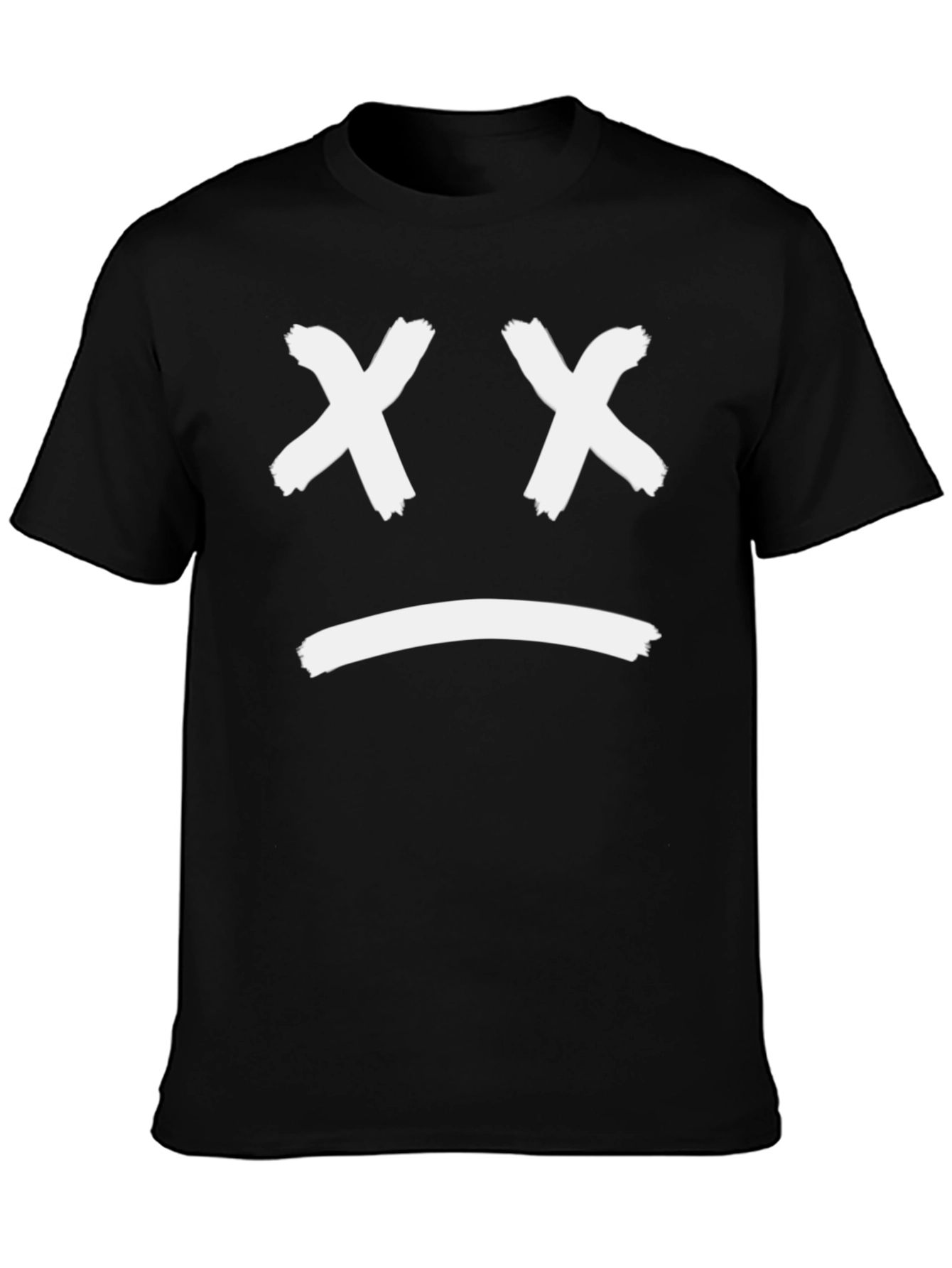 Sad Face Graphic Tee - Unisex Black T-Shirt