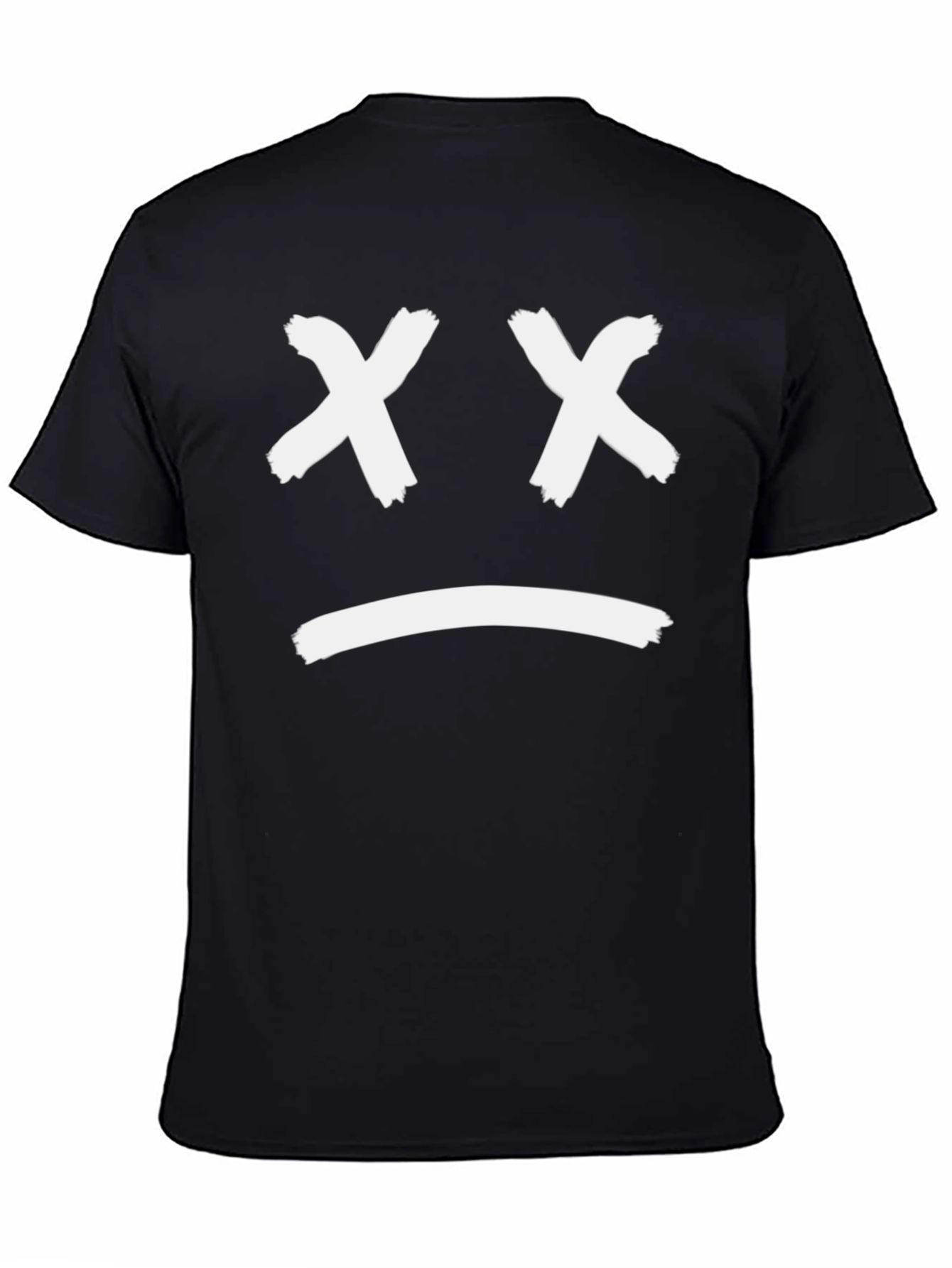 Sad Face Graphic Tee - Unisex Black T-Shirt