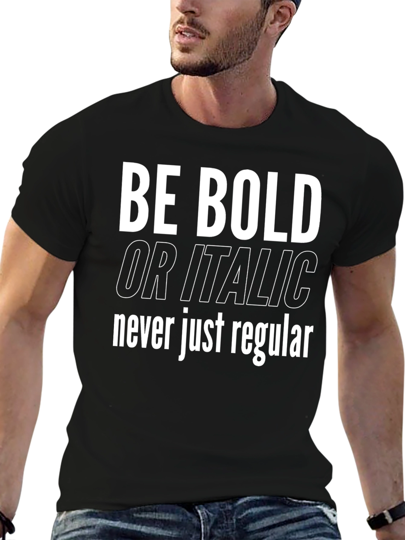 Be Bold Graphic Tee - Black