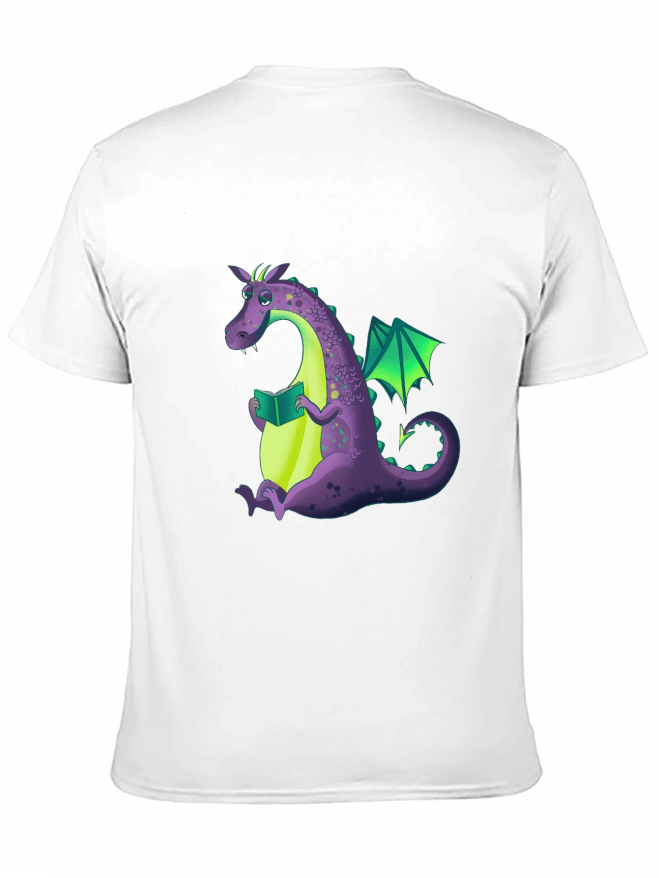 Reading Dragon Graphic Tee - Black Cotton T-Shirt