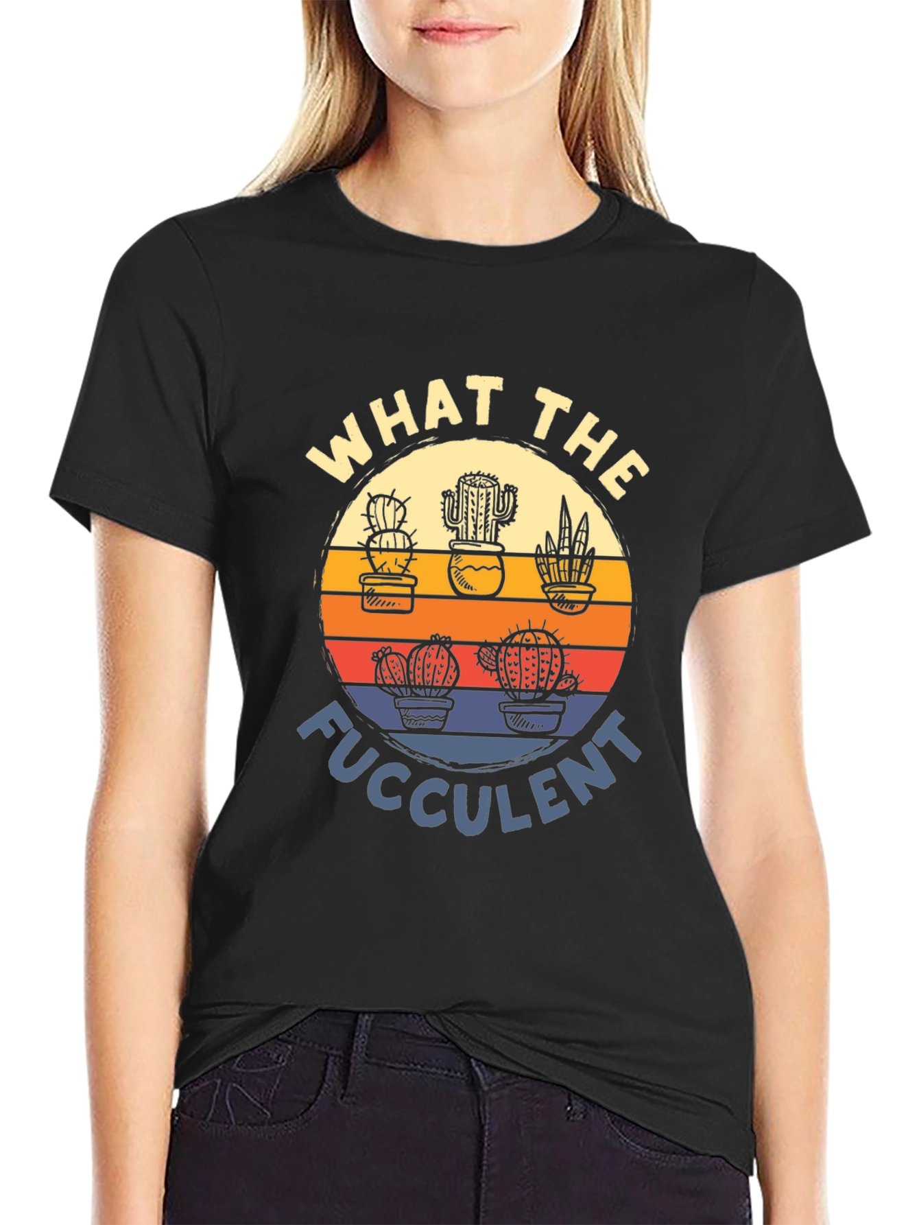 What the Fucculent T-Shirt Cactus Graphic Tee