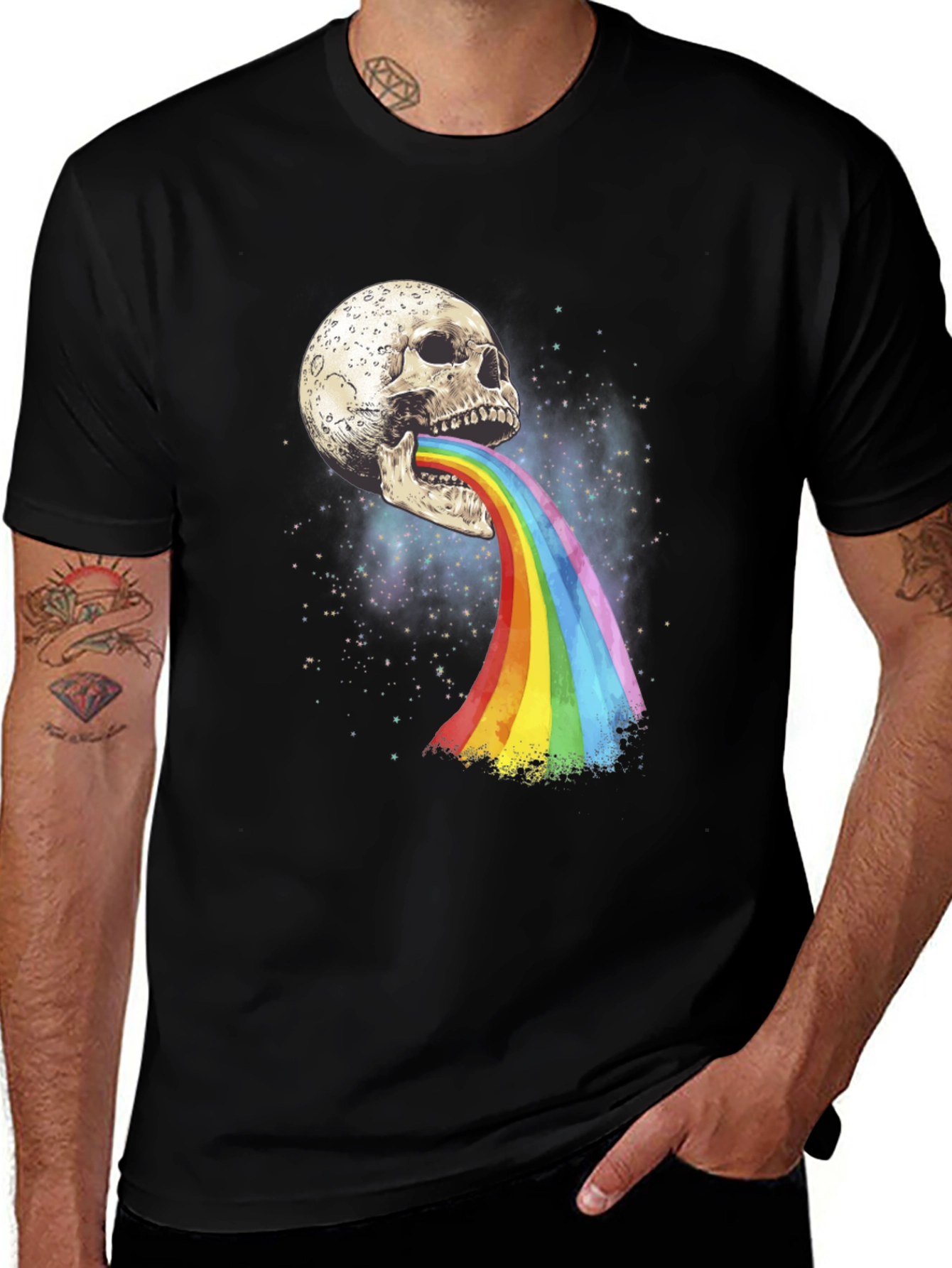 Skull Vomiting Rainbow T-Shirt