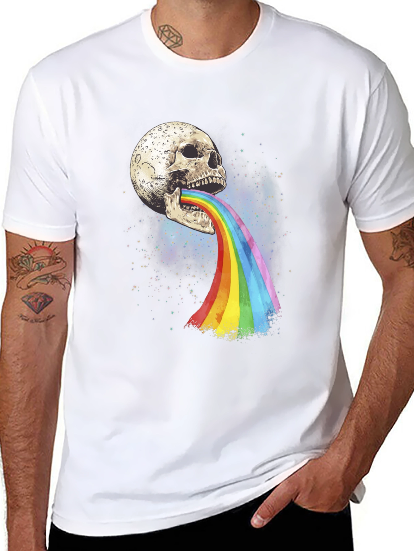 Skull Vomiting Rainbow T-Shirt