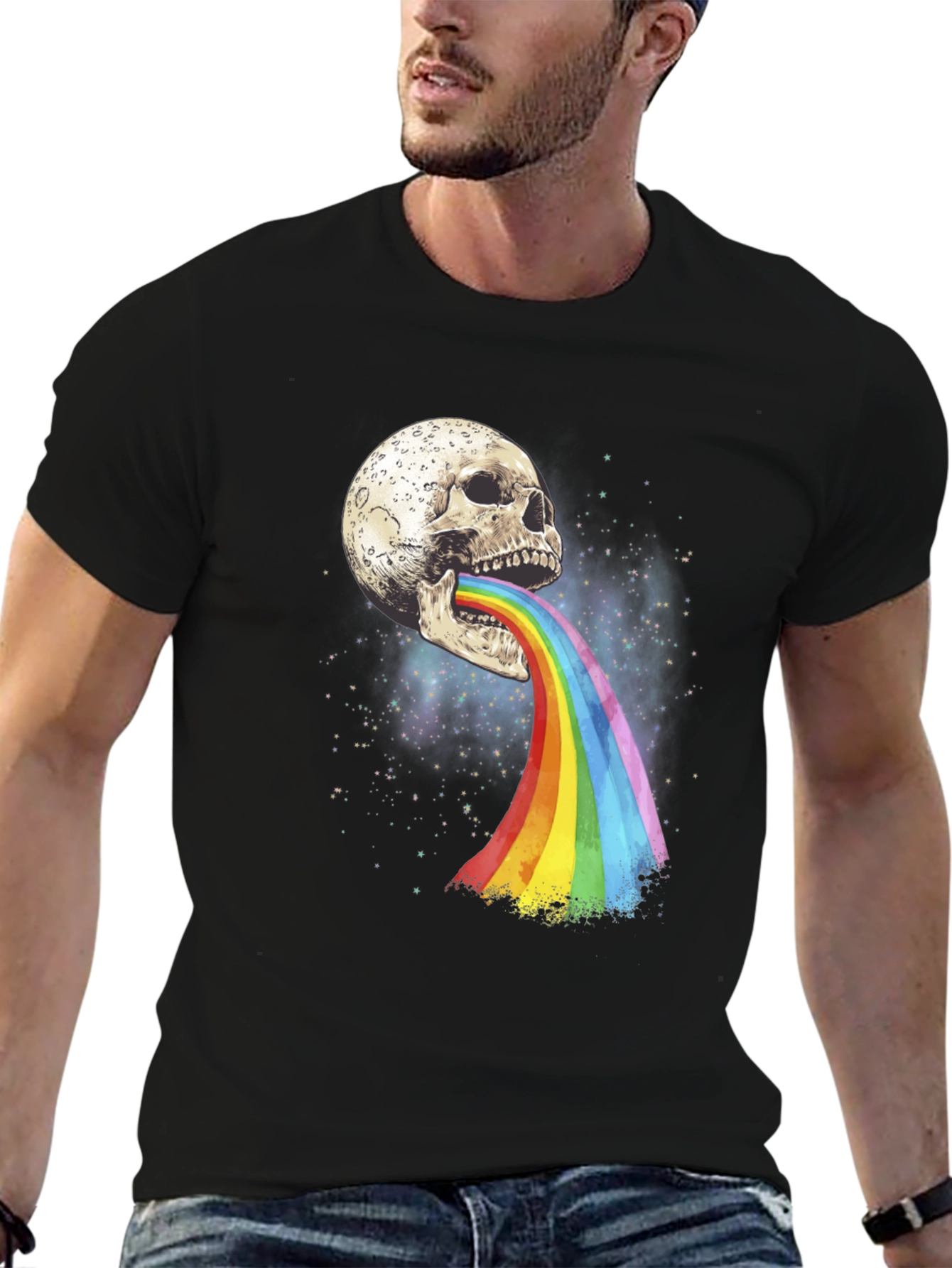 Skull Vomiting Rainbow T-Shirt