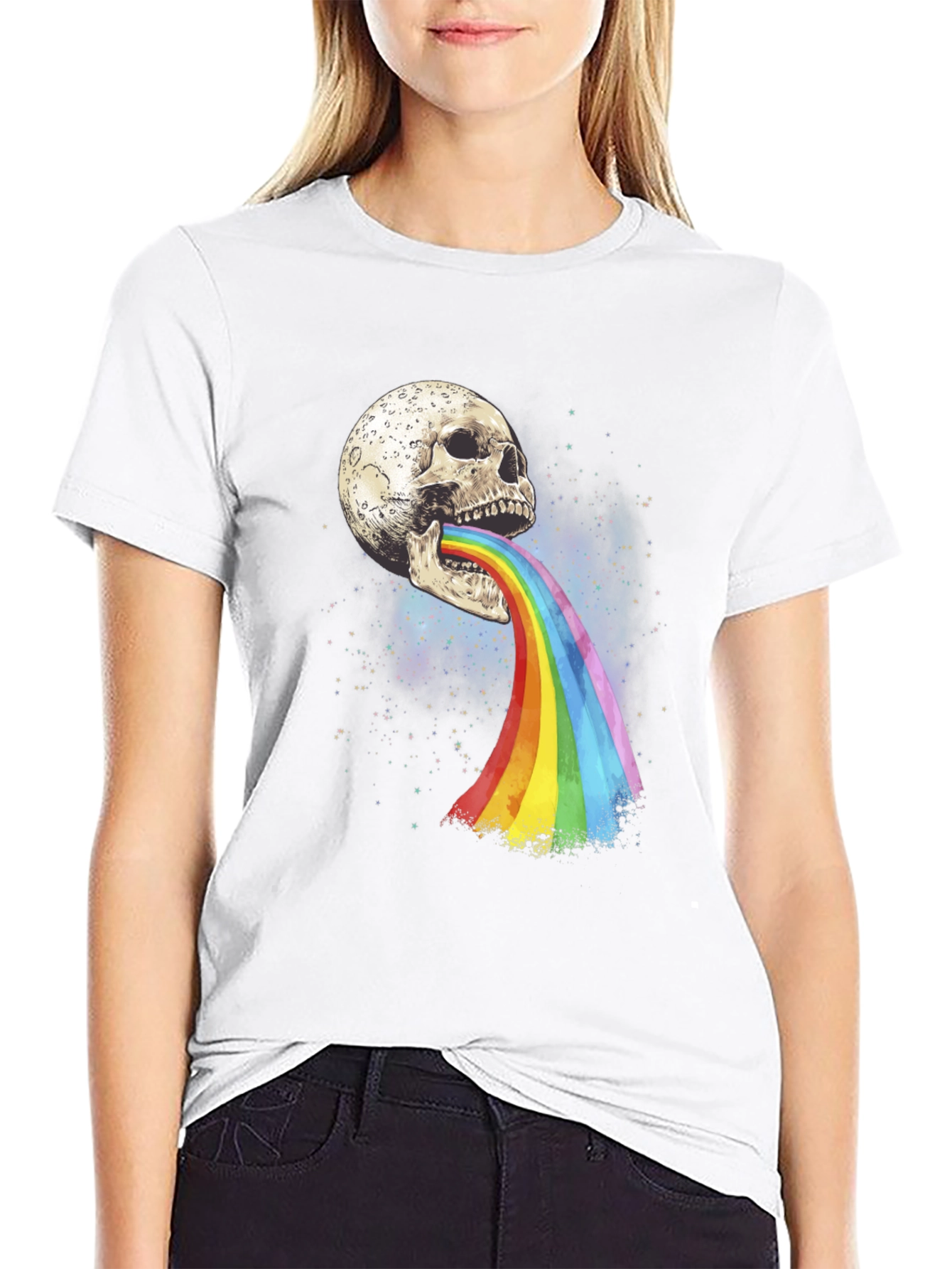 Skull Vomiting Rainbow T-Shirt