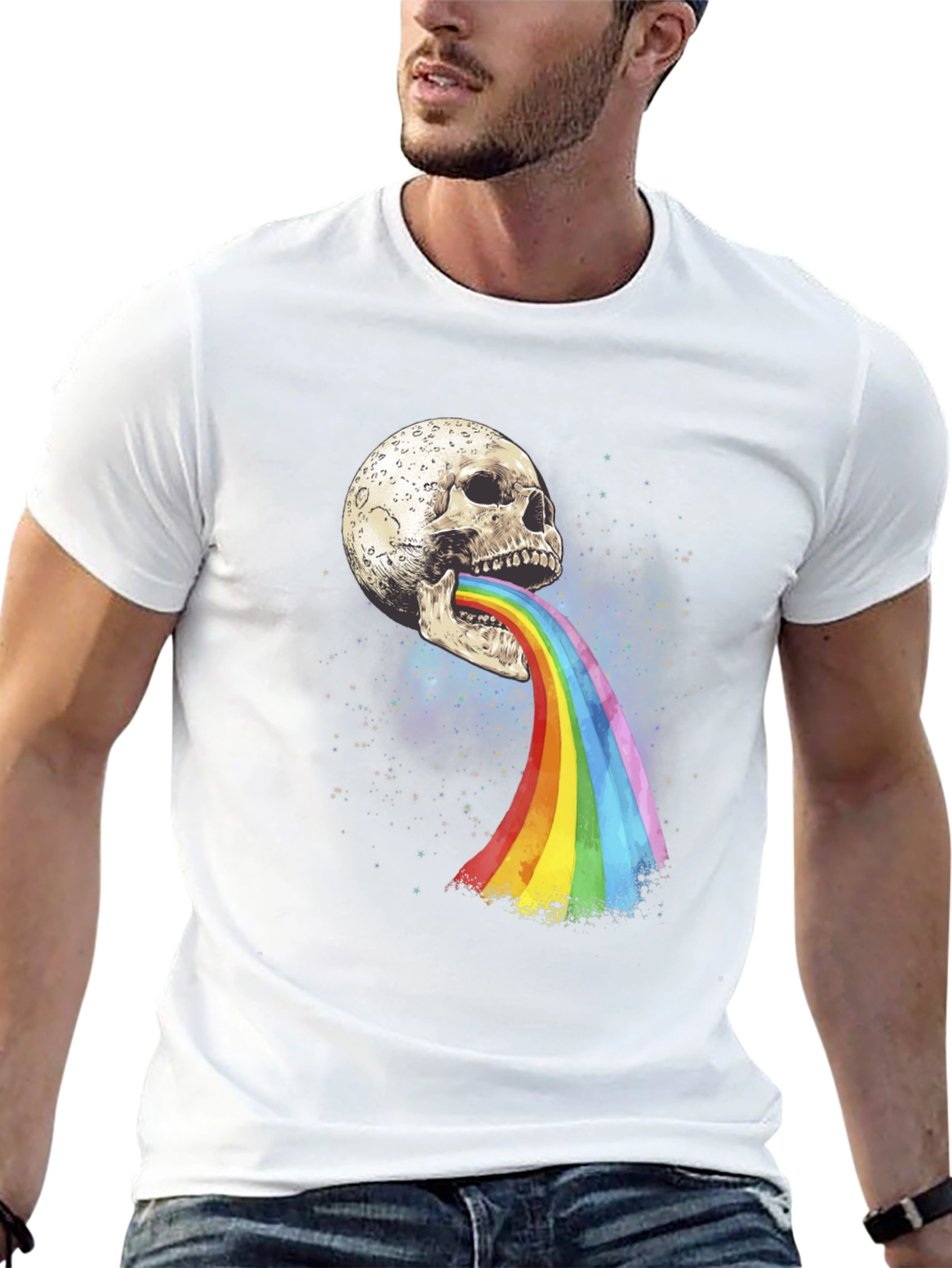Skull Vomiting Rainbow T-Shirt