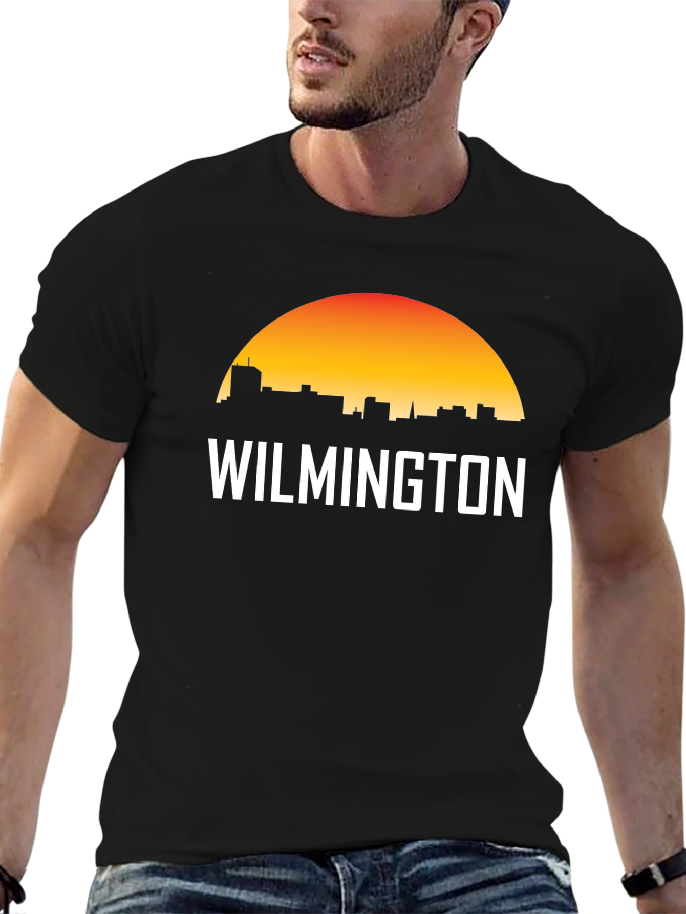 Wilmington Skyline Graphic Tee - Sunset Design