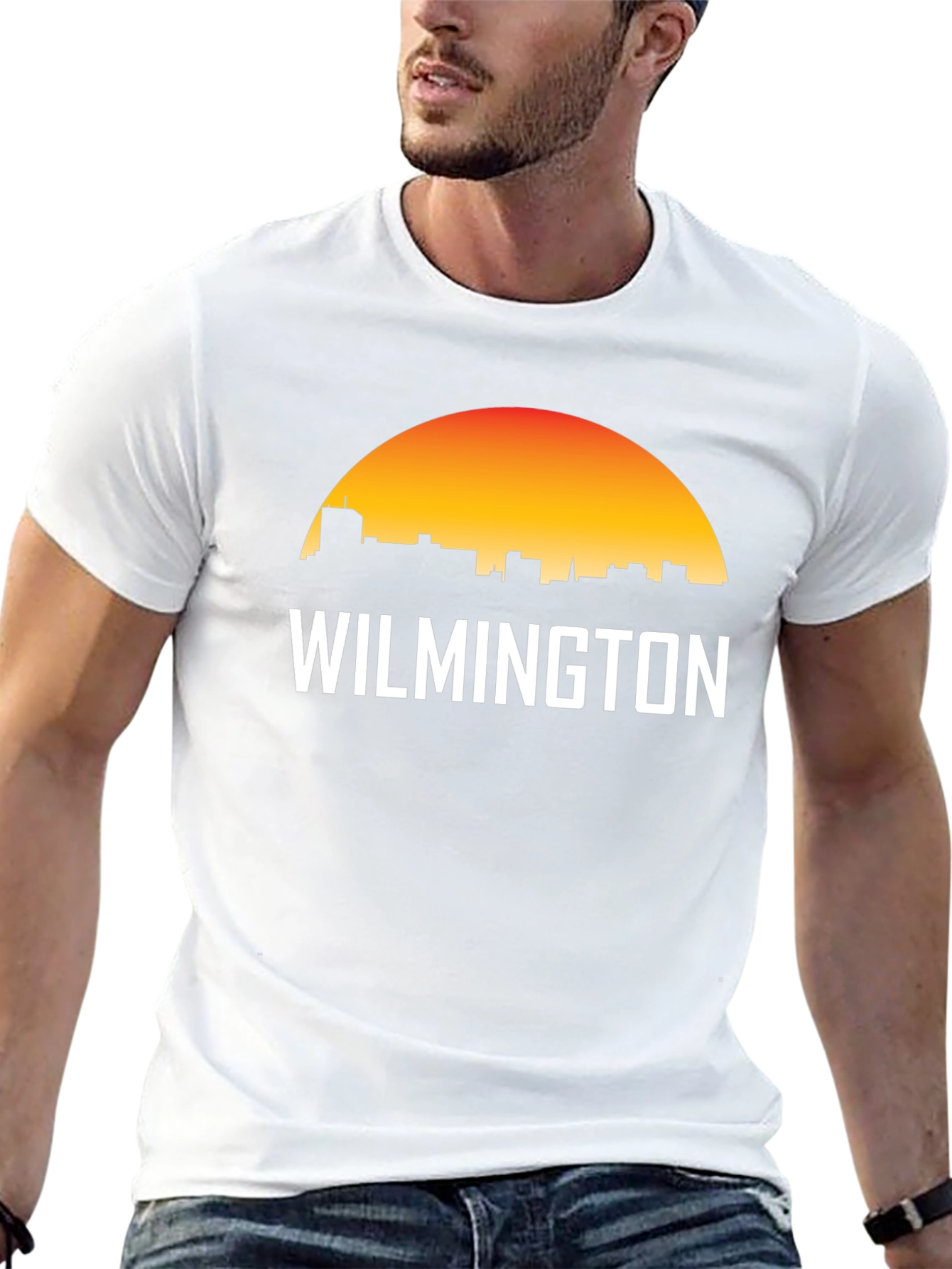 Wilmington Skyline Graphic Tee - Sunset Design