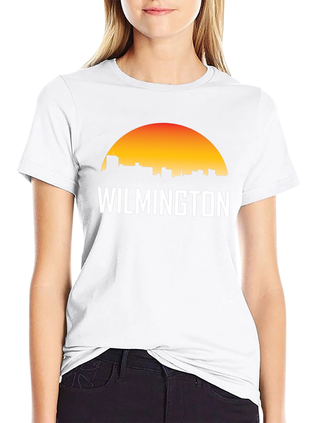 Wilmington Skyline Graphic Tee - Sunset Design