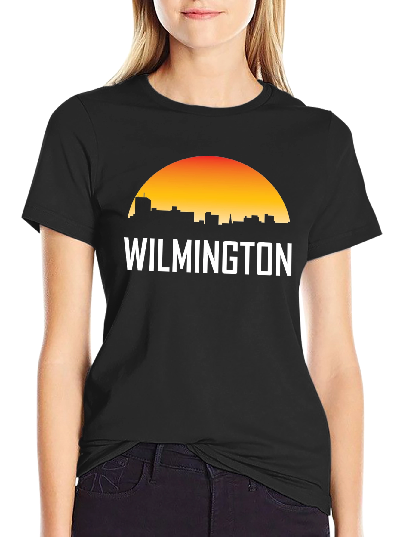 Wilmington Skyline Graphic Tee - Sunset Design