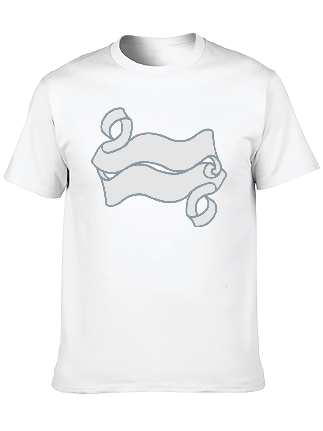 Black T-Shirt with Scroll Graphic Tee