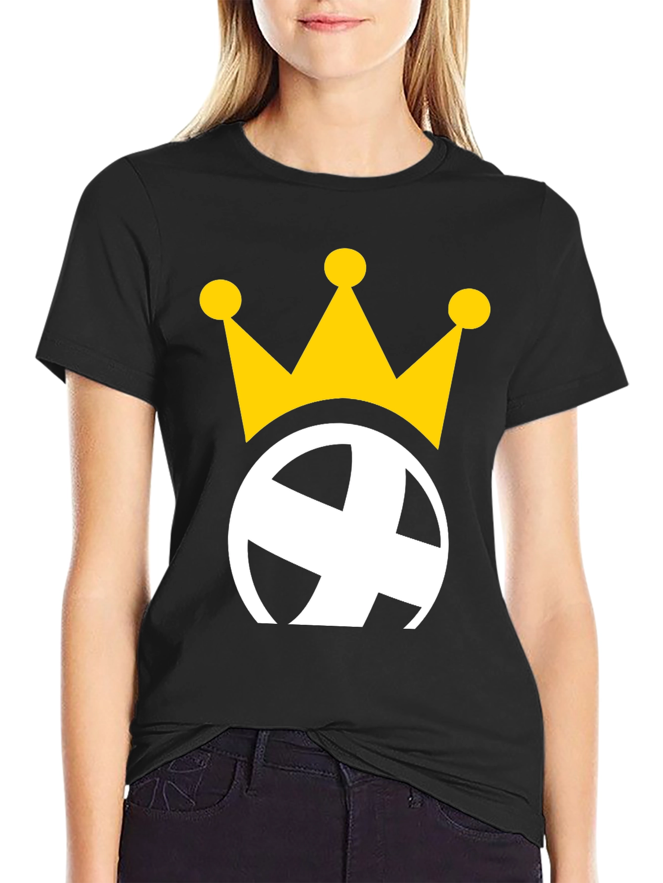 Crowned Globe Black Graphic Tee