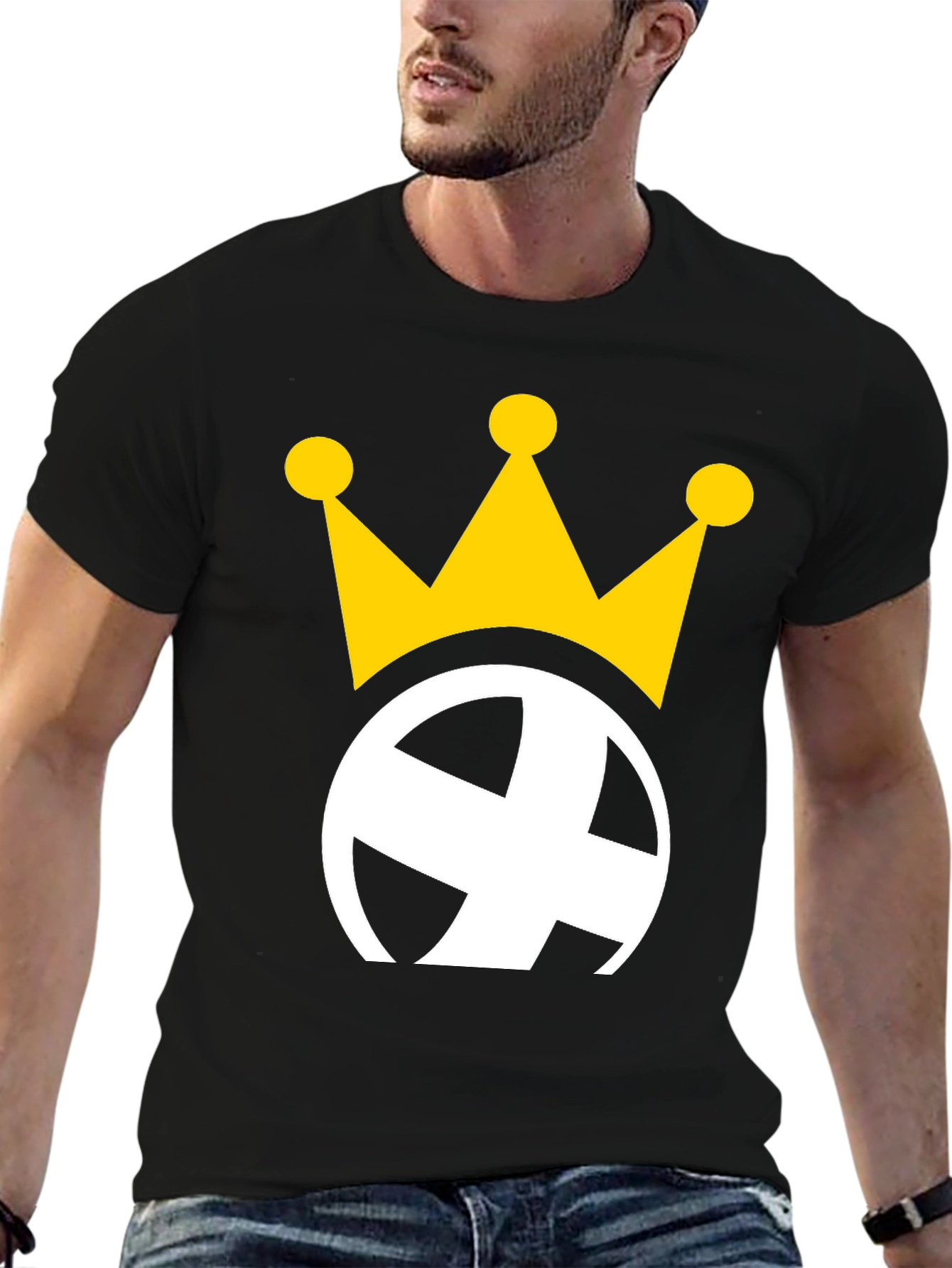 Crowned Globe Black Graphic Tee