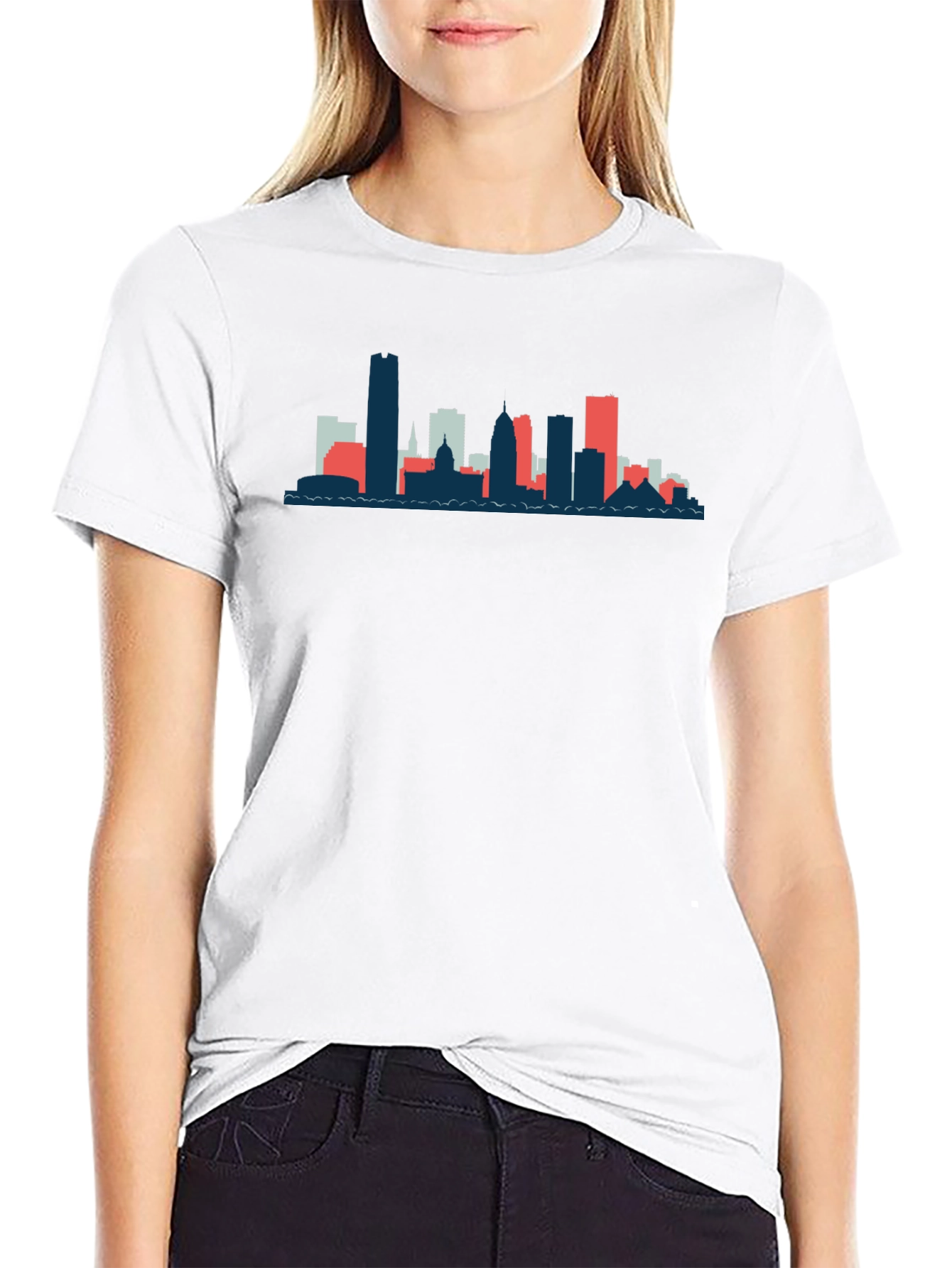 Urban Skyline Graphic Tee - Modern Cityscape Design