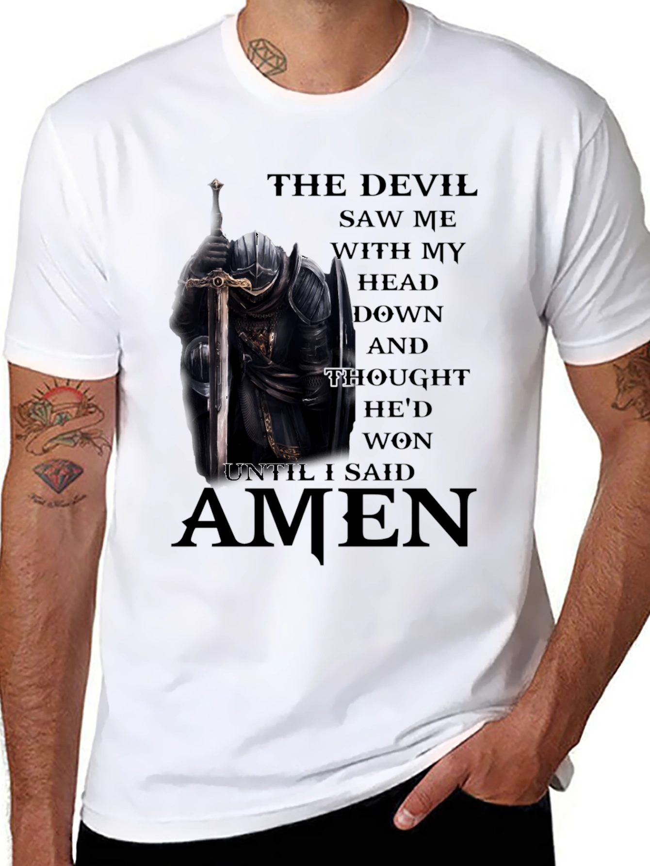 The Devil Saw Me T-Shirt - Christian Knight Apparel