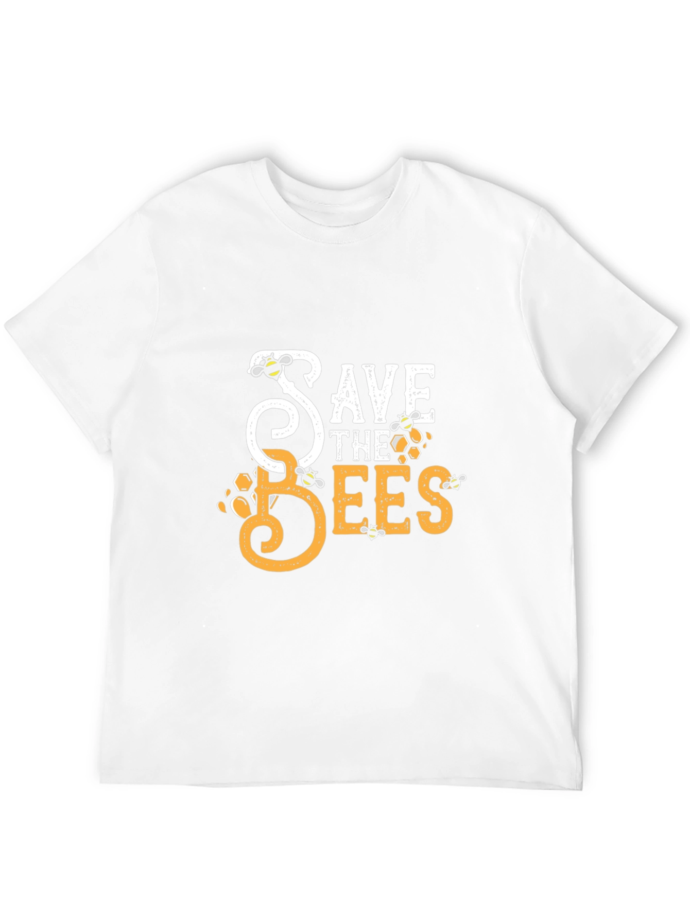 Save the Bees Graphic Tee - Black Cotton T-Shirt