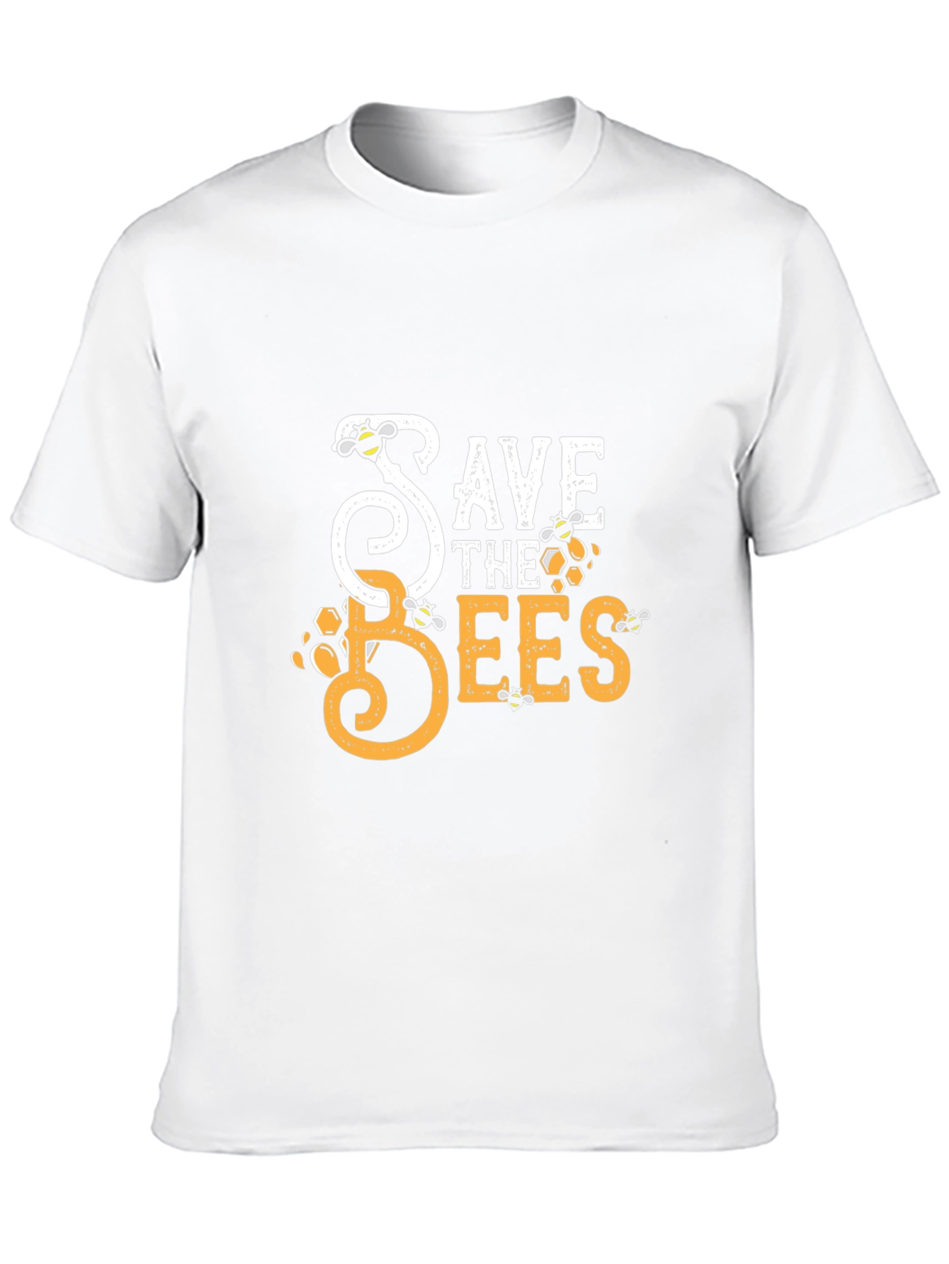 Save the Bees Graphic Tee - Black Cotton T-Shirt
